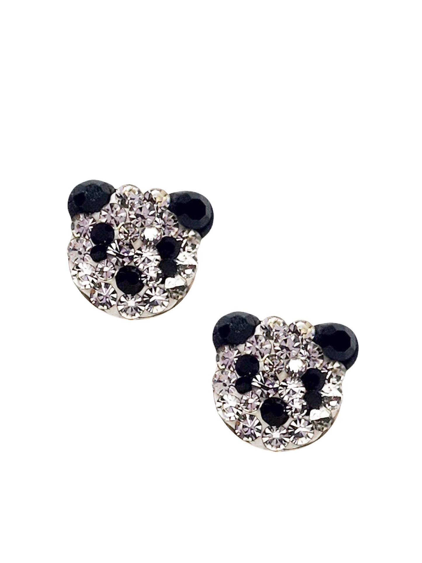 Par de Broquel OSO PANDA plata 925