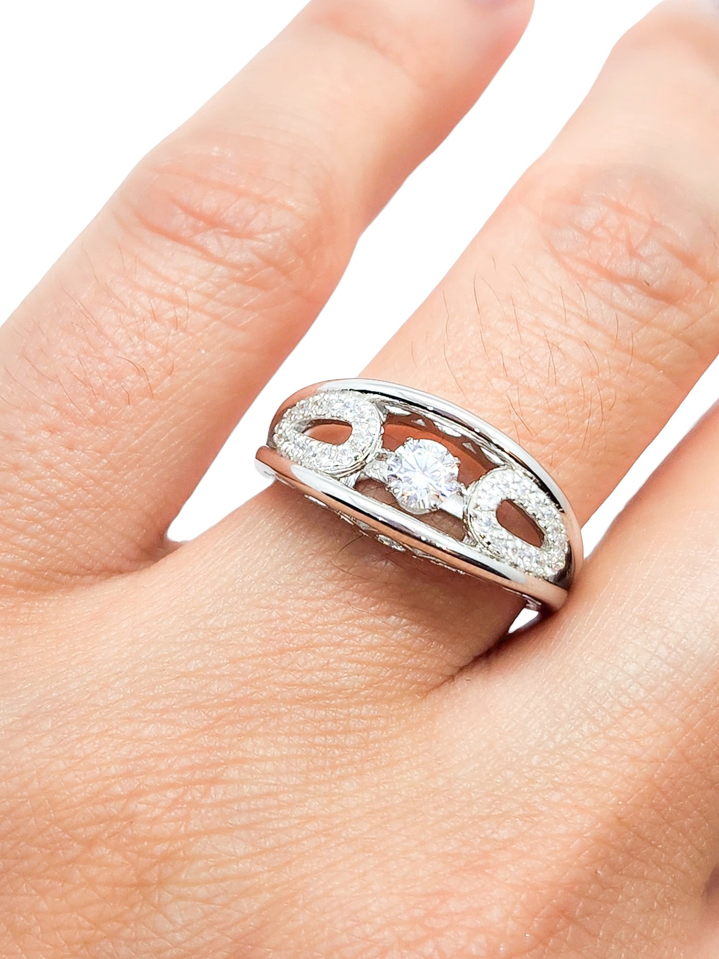 Anillo argolla giratorio plata 925 PREMIUM