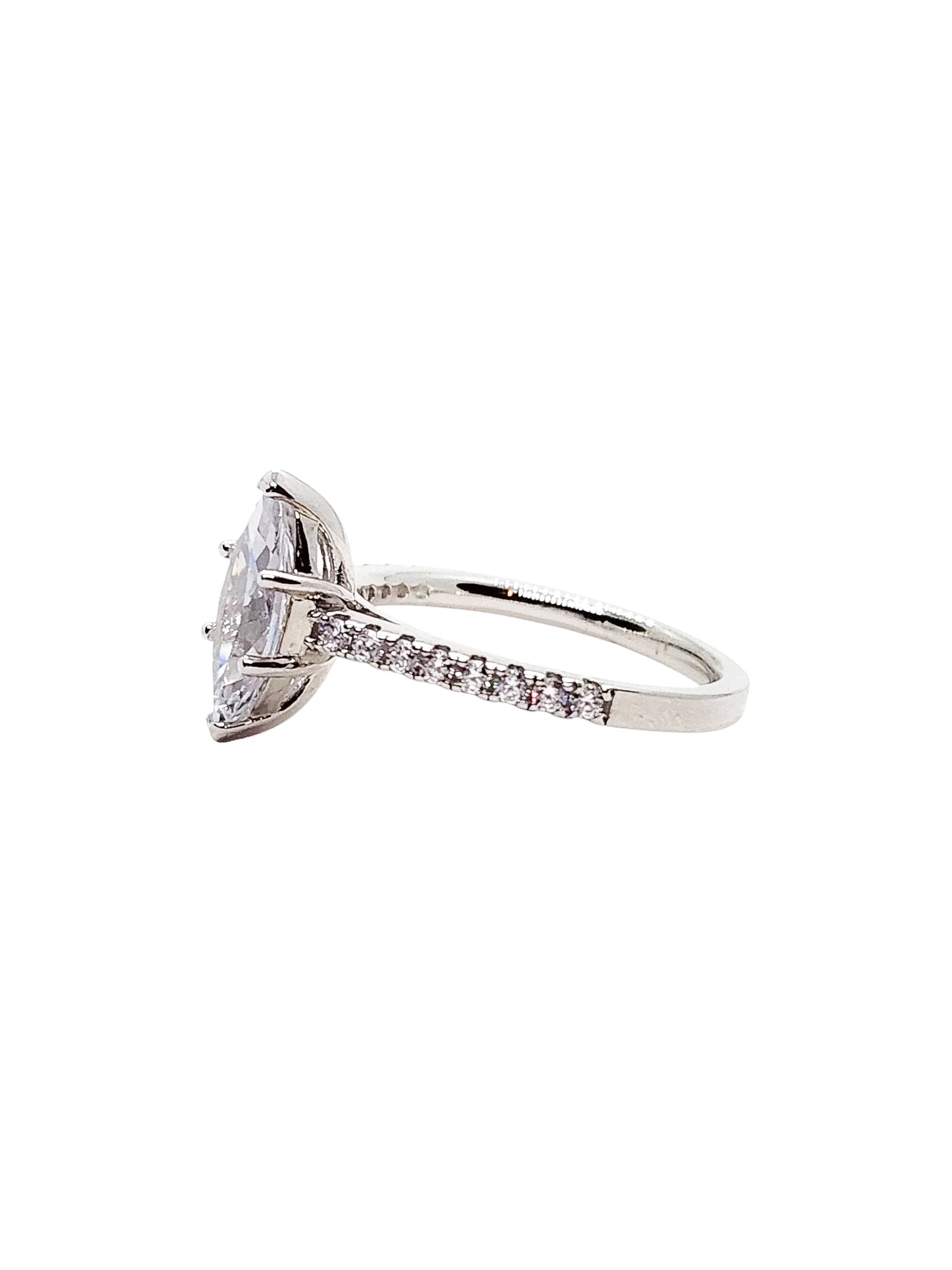 Solitario corte marquisse plata 925 PREMIUM