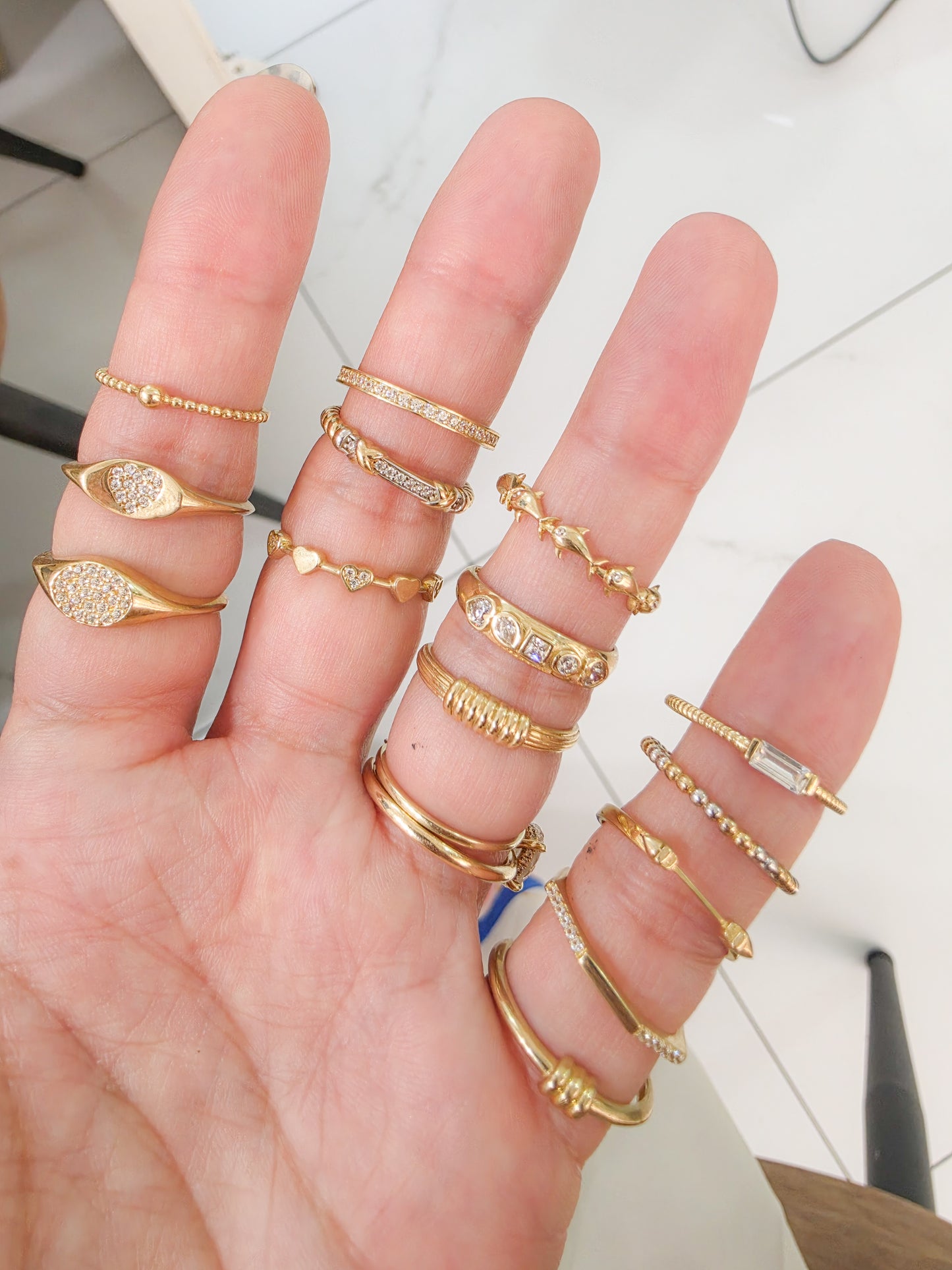 Anillo baguette piedra blanca