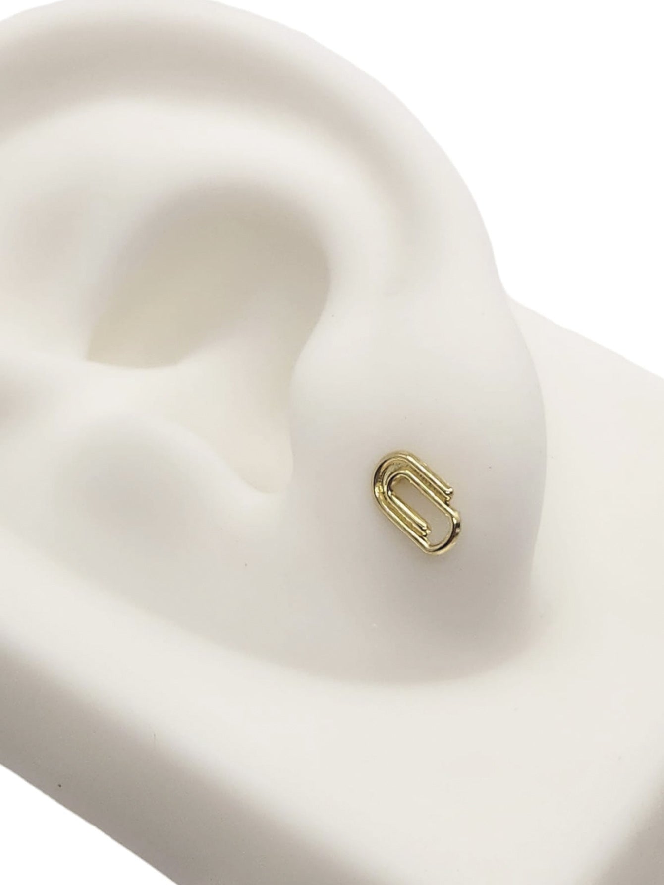 Par de Broquel clip contorno silueta oro de 10k DORADO