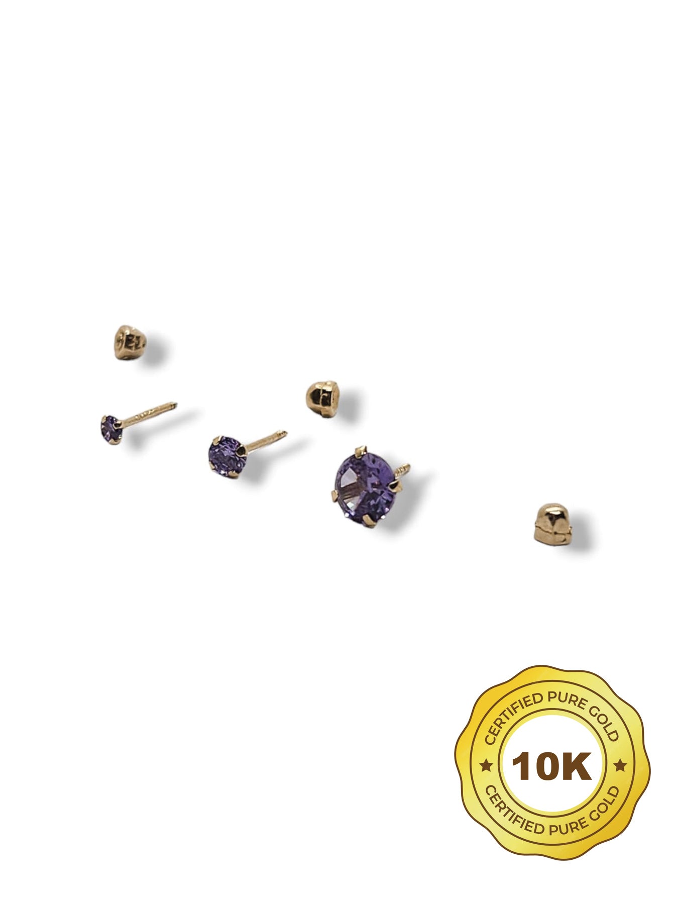 Par de Broquel básico recto MORADO