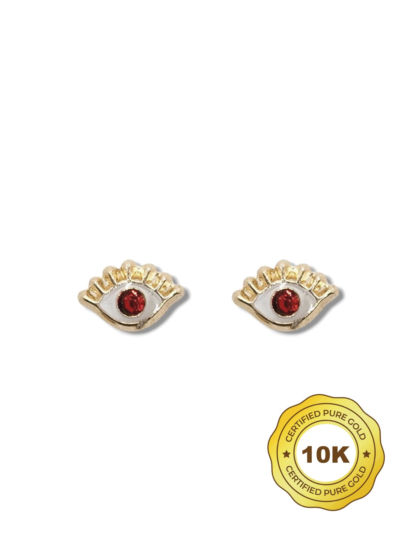 Par de Broquel ojo turco (rojo, negro, azul, verde)