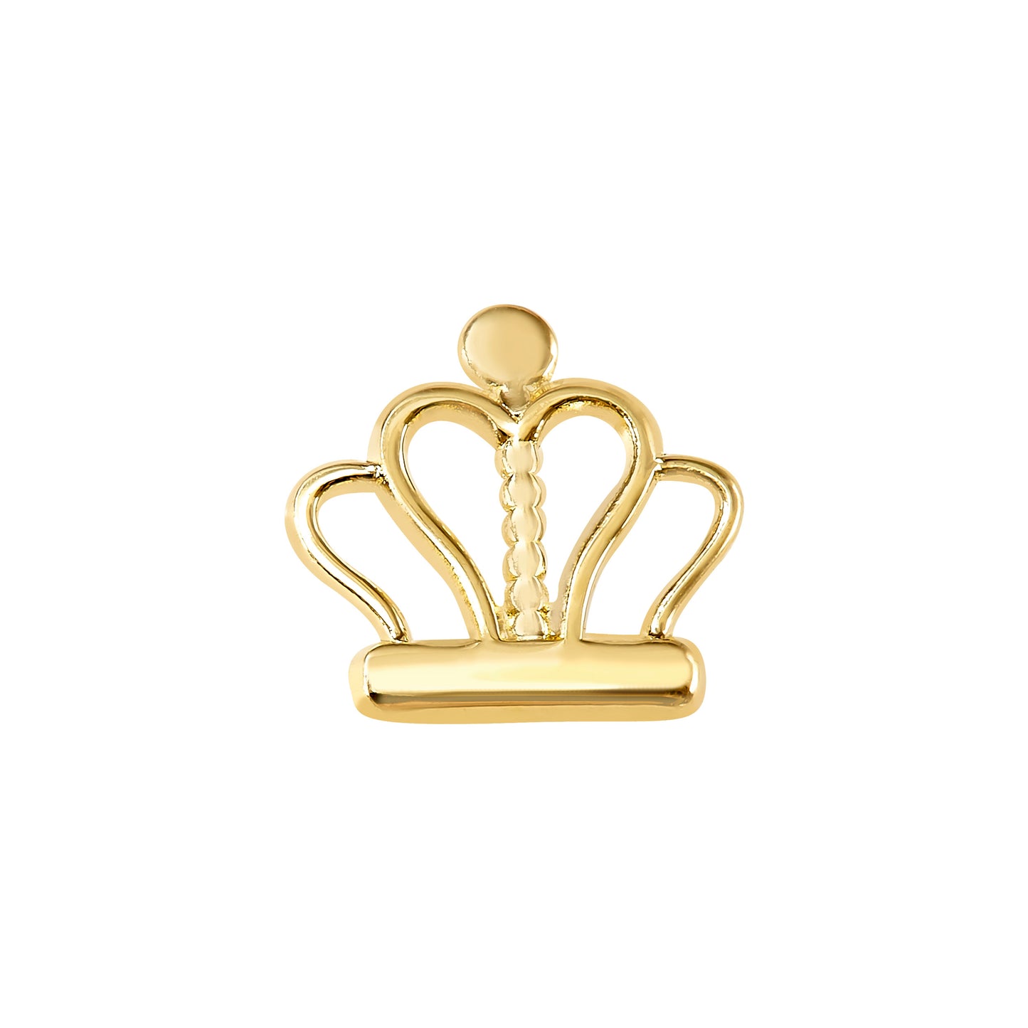 Par o Pieza de Broqueles Coronita Silueta Contorno Oro 10k DORADO