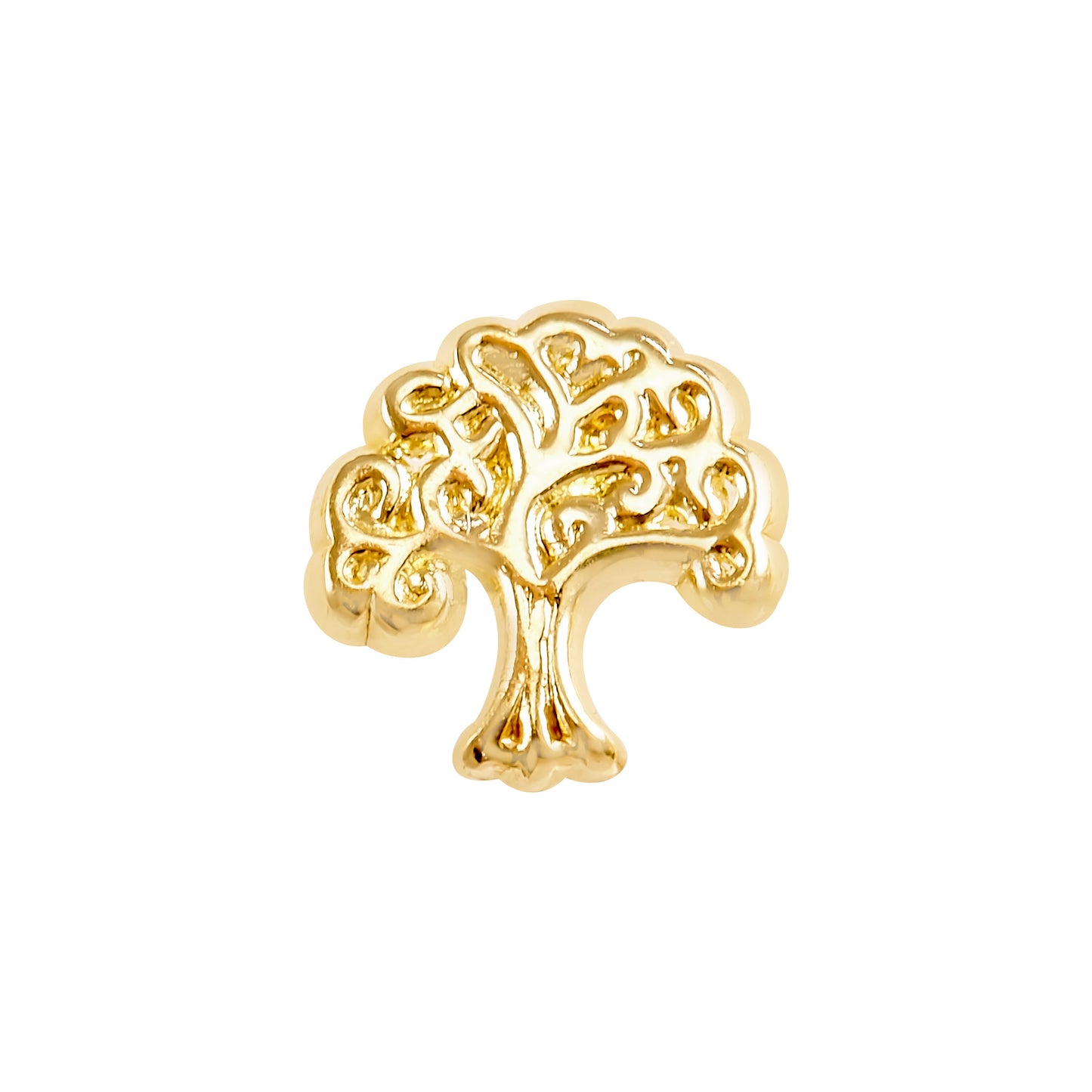Par de Broquel árbol oro 10k DORADO