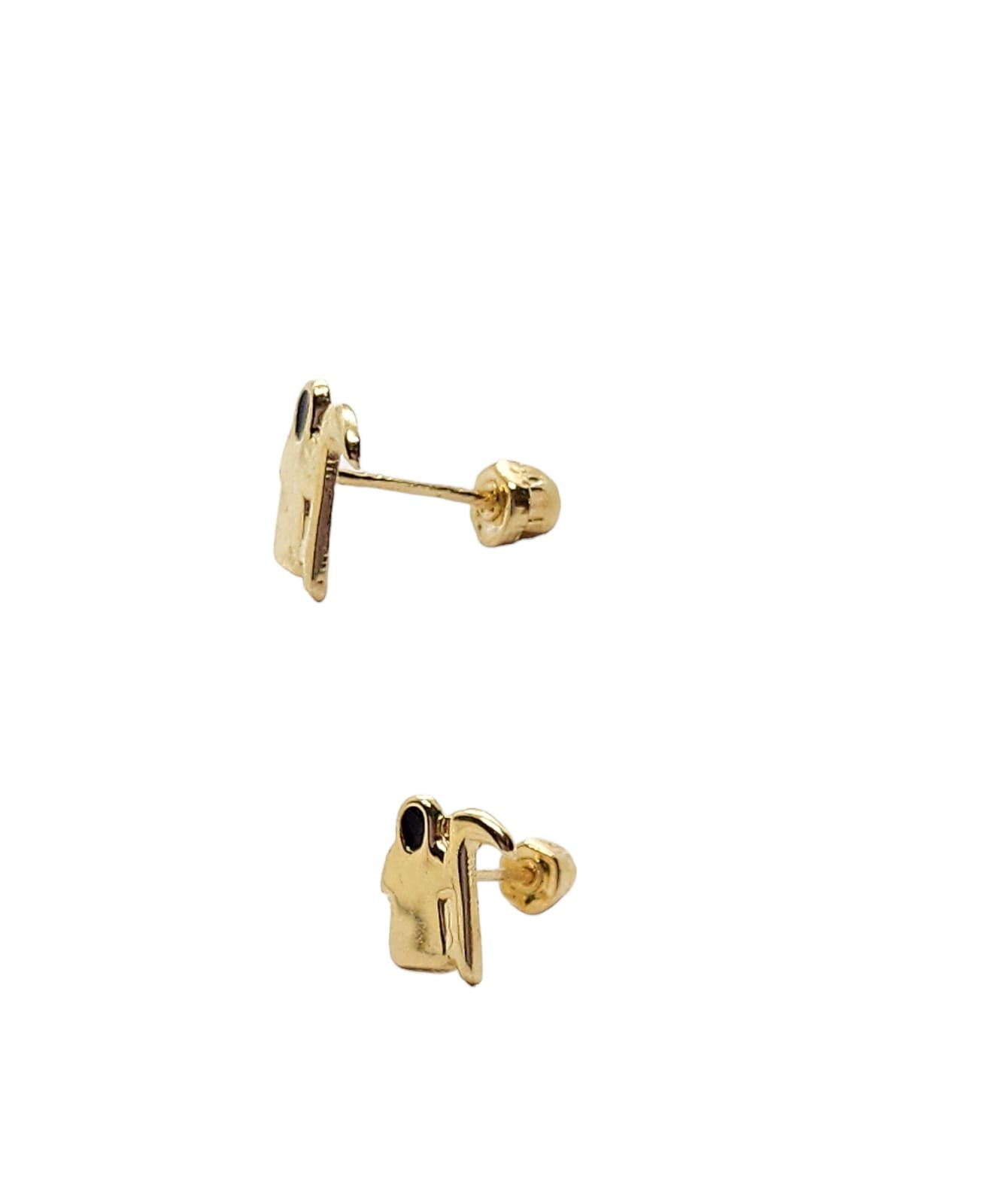 Par de Broquel parca esmalte oro 10k DORADO
