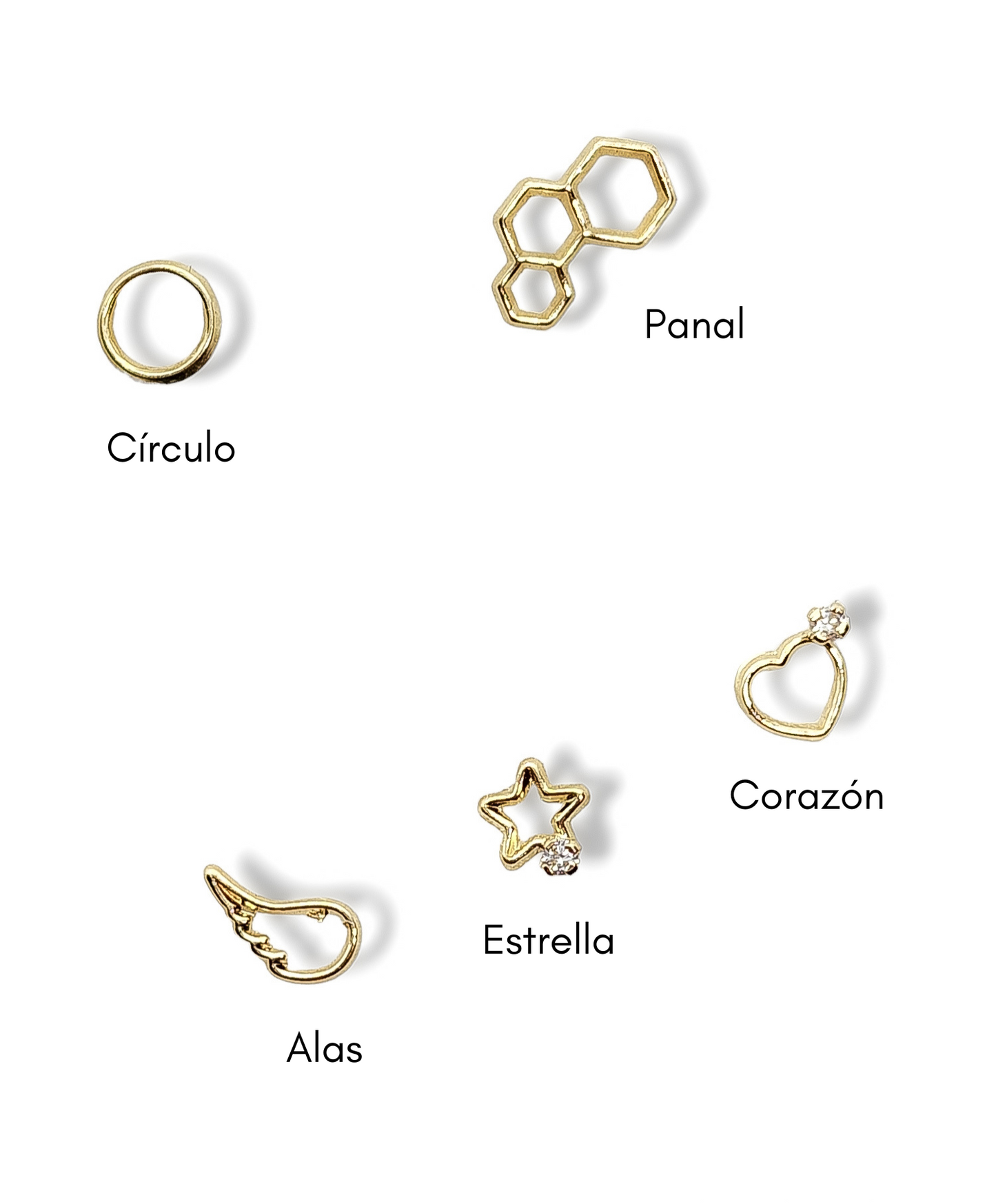 Par o Pieza de Broqueles Contornos Moda Varios
