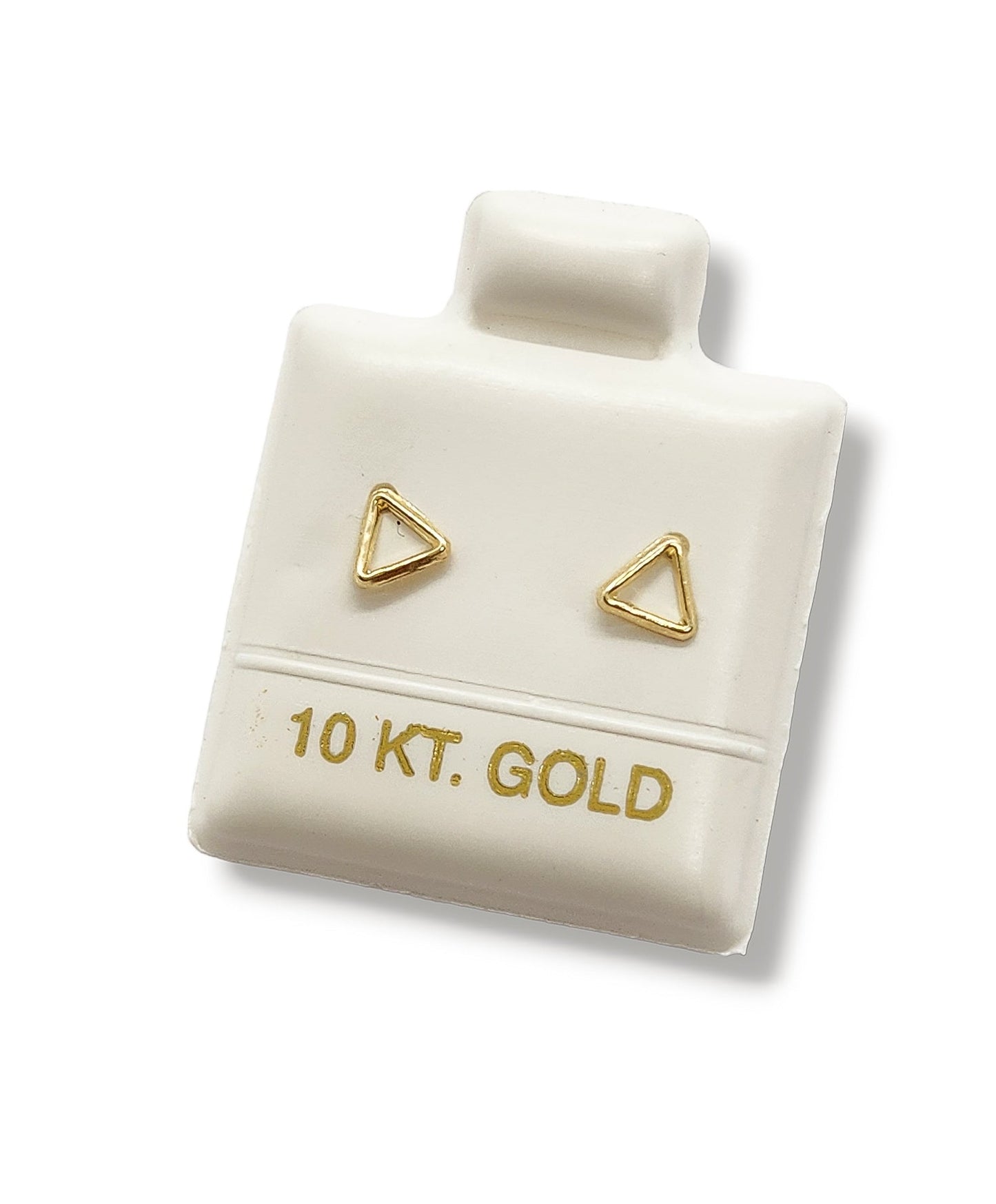 Par de Broqueles silueta triángulo oro 10k