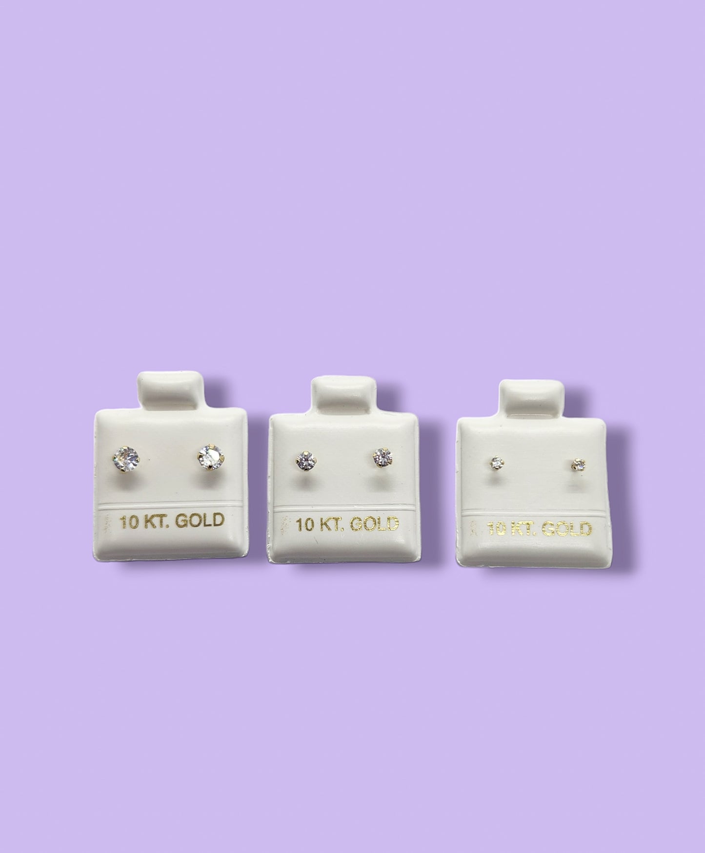 Par o Pieza de Broquel Básico Chispita Zirconia Blanca