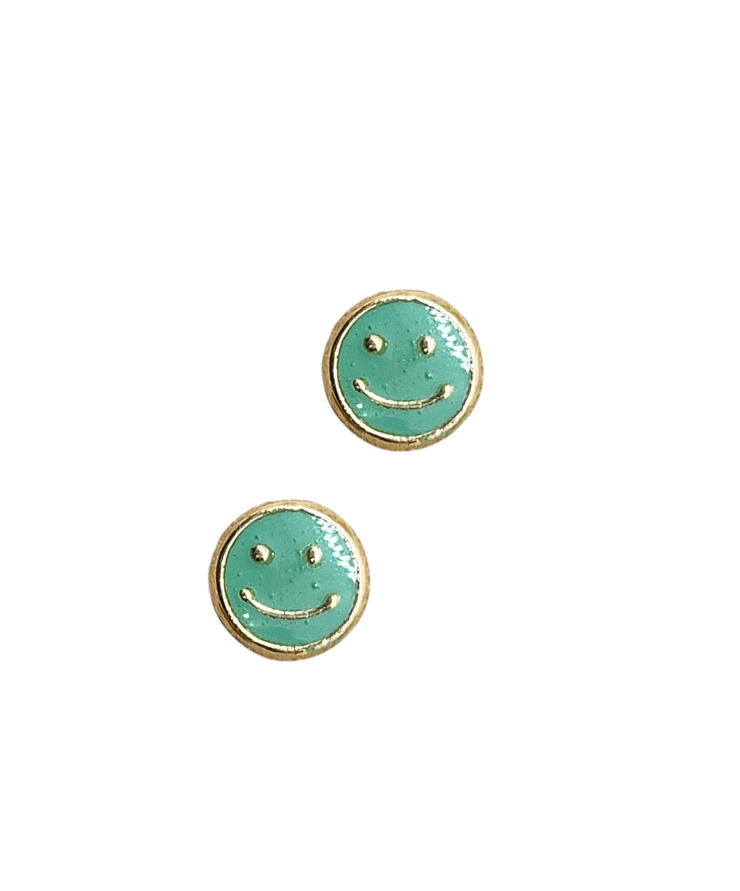 Par de Broquel Carita feliz varios colores Oro 10k