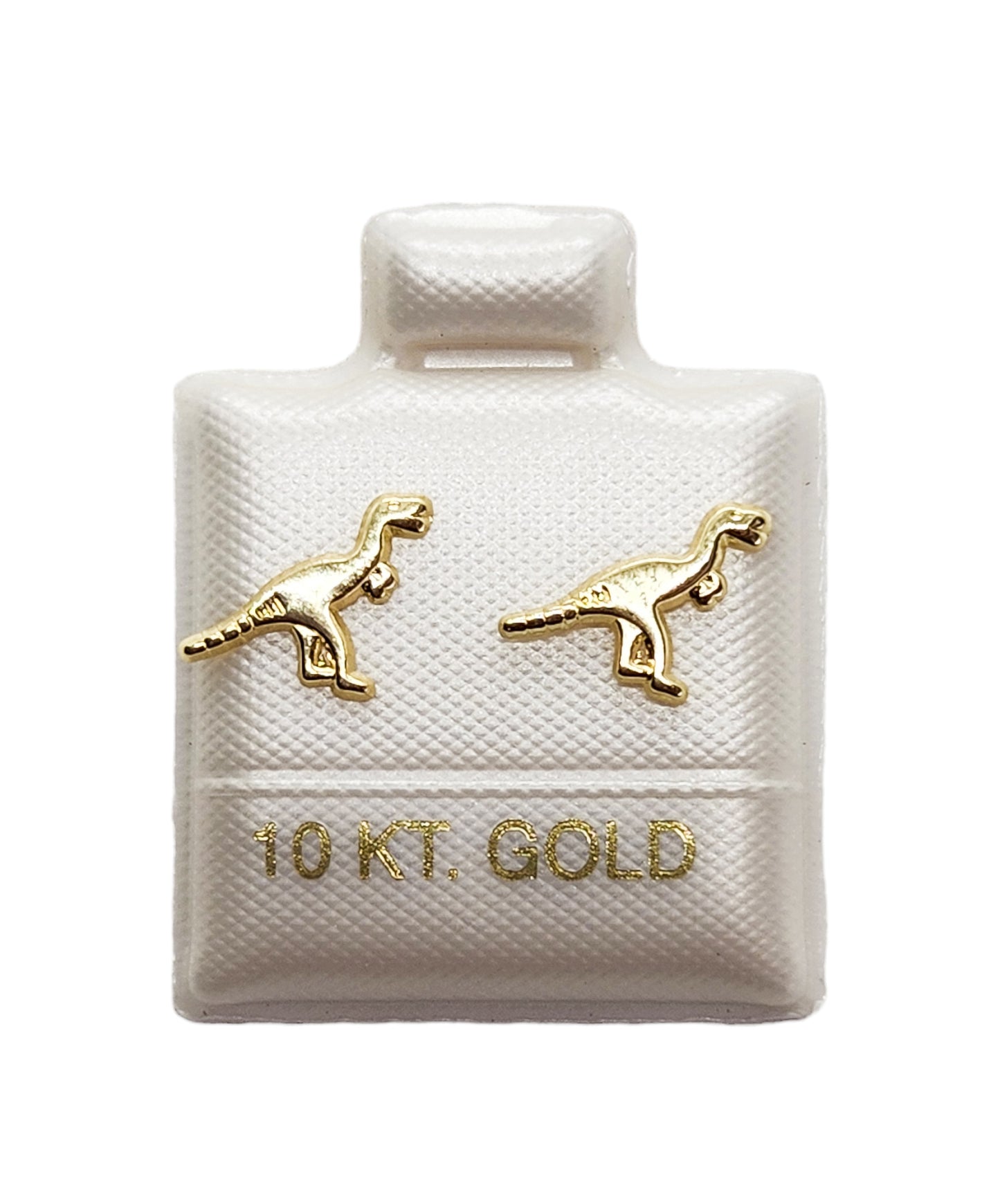 Par de Broquel dinosaurio oro 10k DORADO