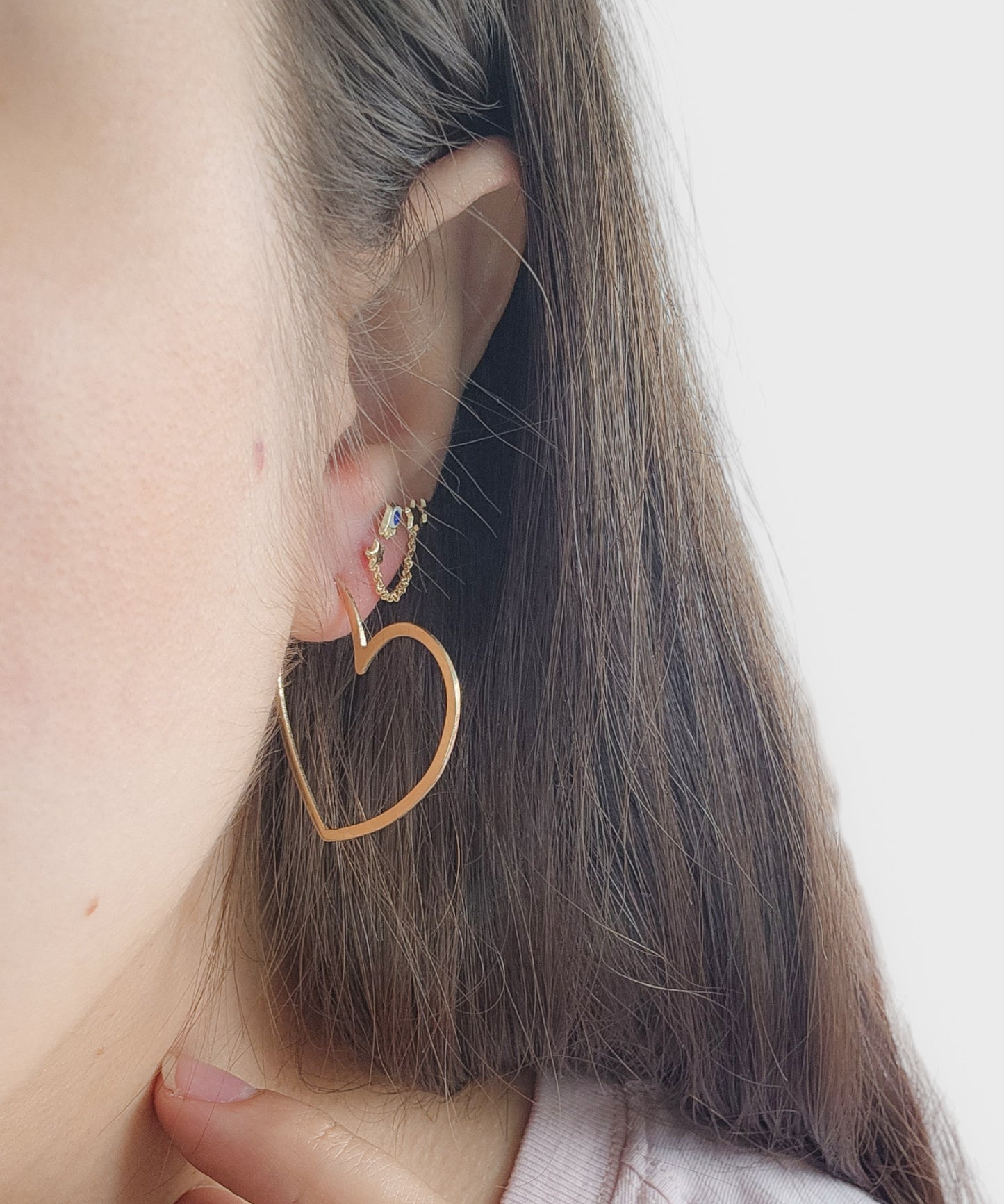Aretes en forma de corazón