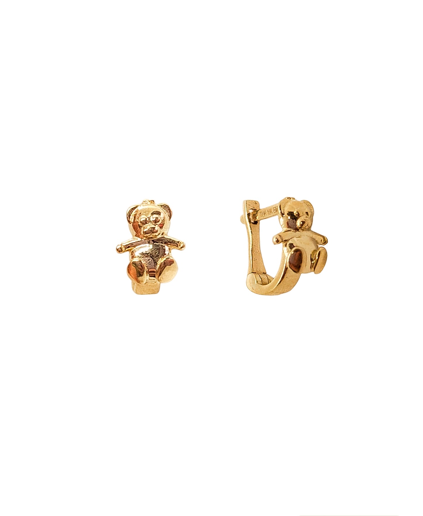Aretes osito (especial para niñas) oro 10k