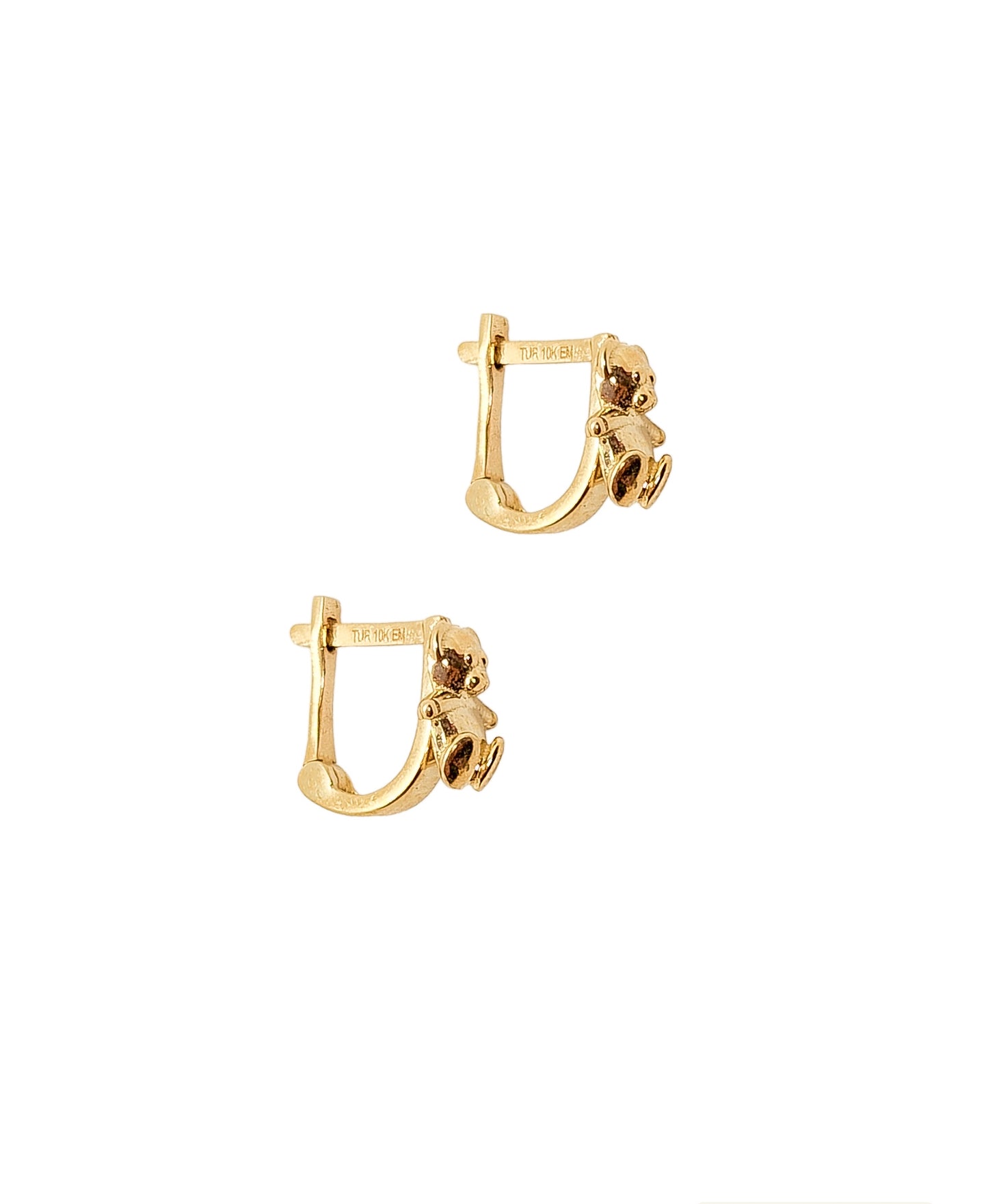 Aretes osito (especial para niñas) oro 10k