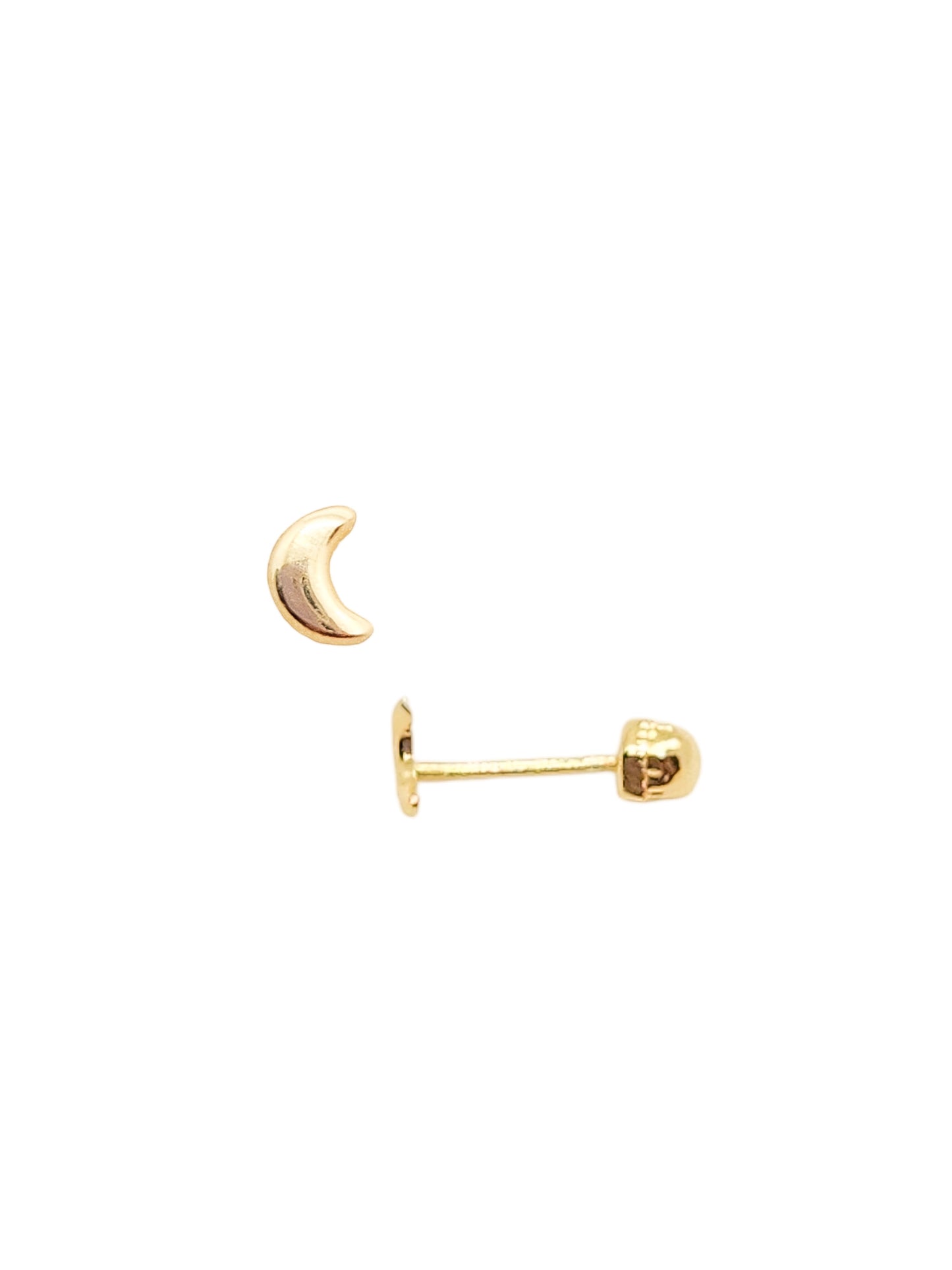 Par o Pieza de Broquel Luna Lt Mini Oro 10k DORADO