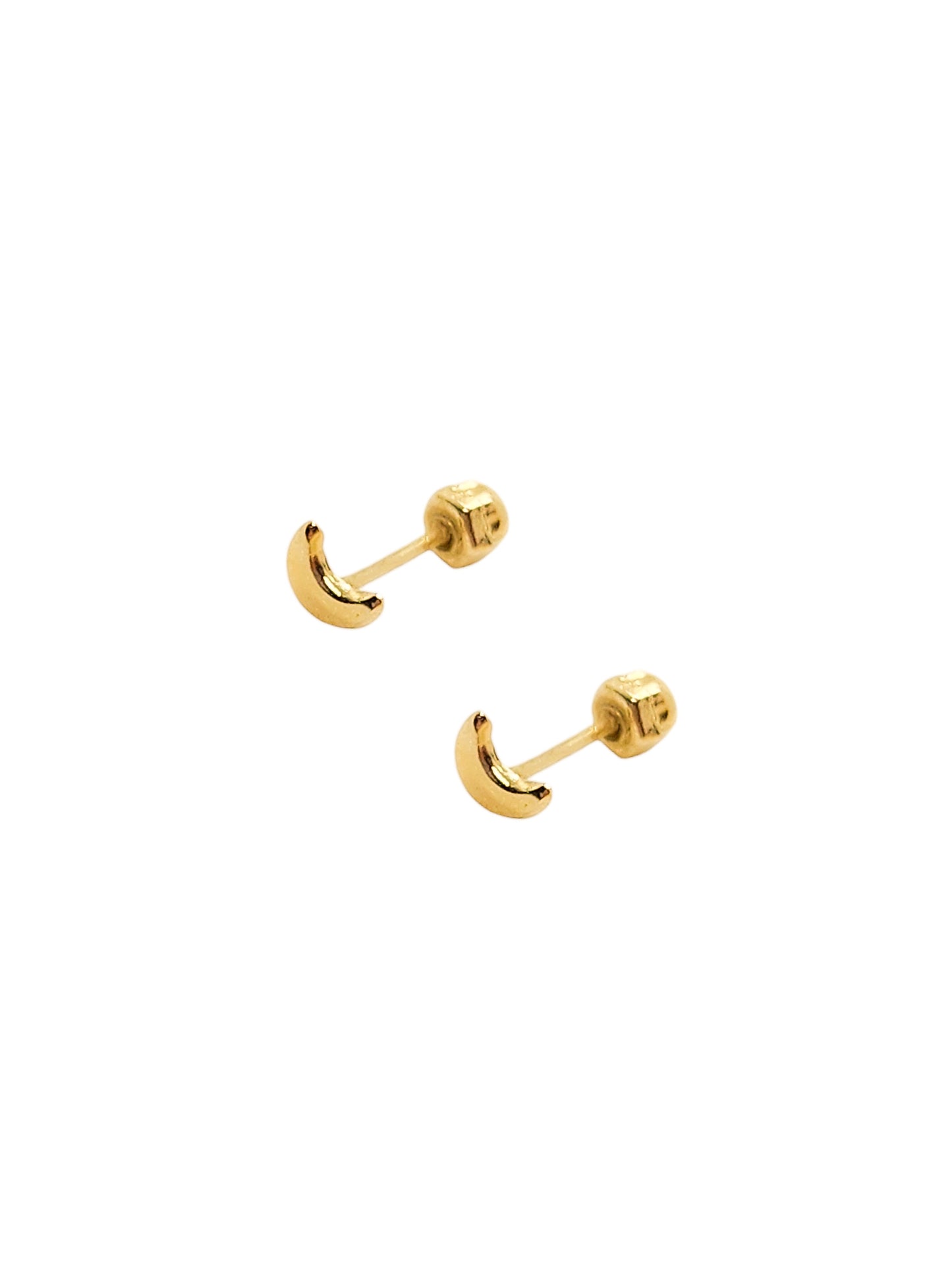 Par o Pieza de Broquel Luna Lt Mini Oro 10k DORADO