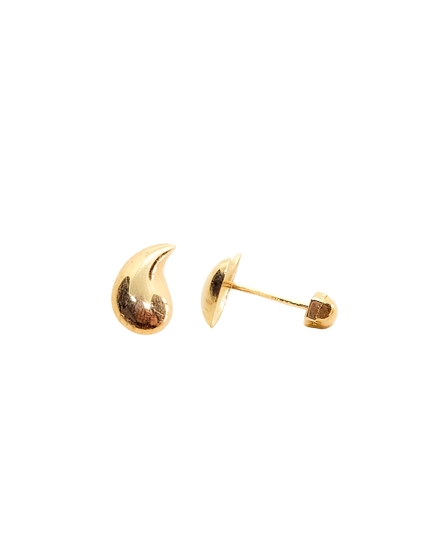 Par de Broquel gota globo estilo chunky (grande y mediano) oro 10k DORADO