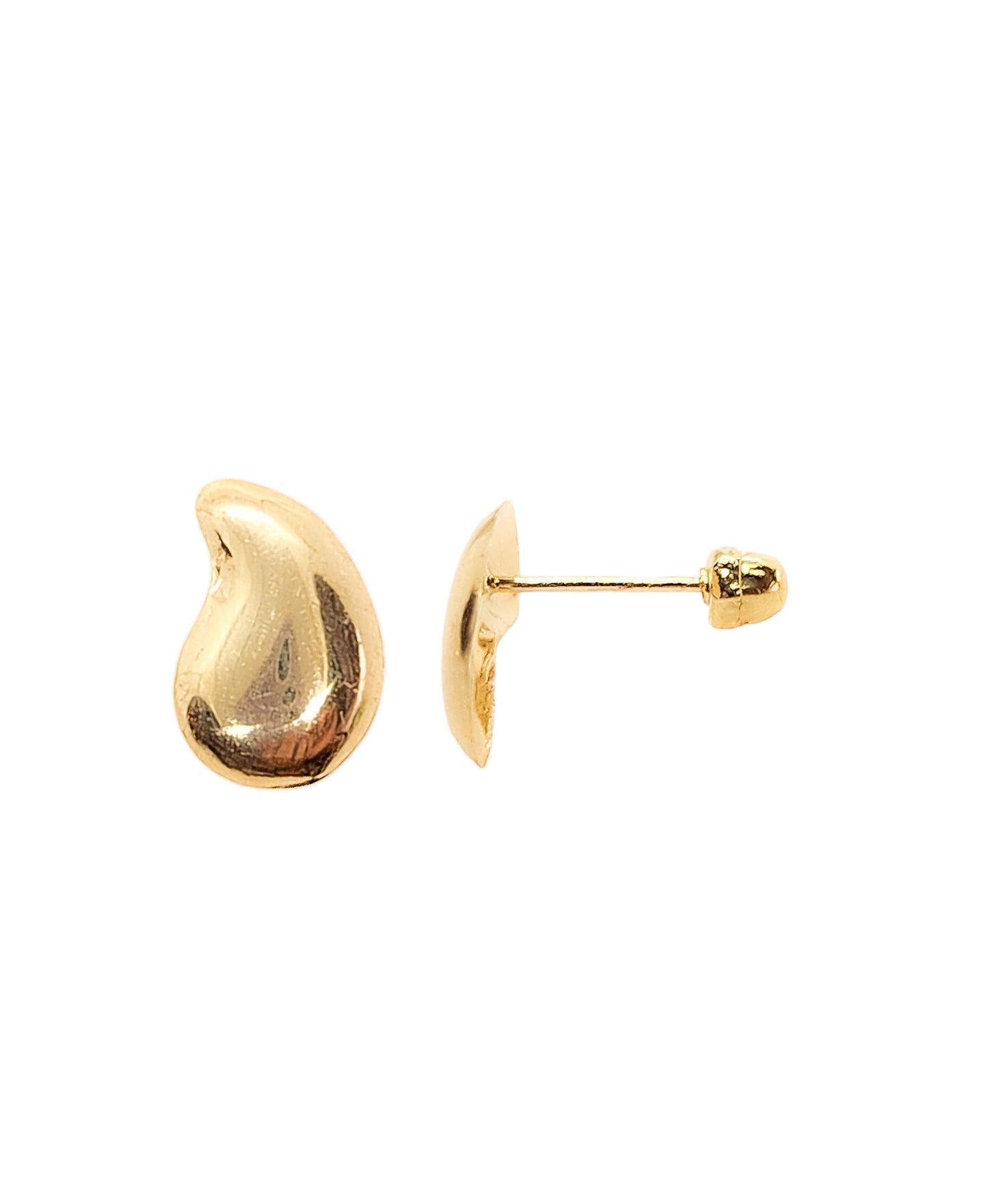Par de Broquel gota globo estilo chunky (grande y mediano) oro 10k DORADO
