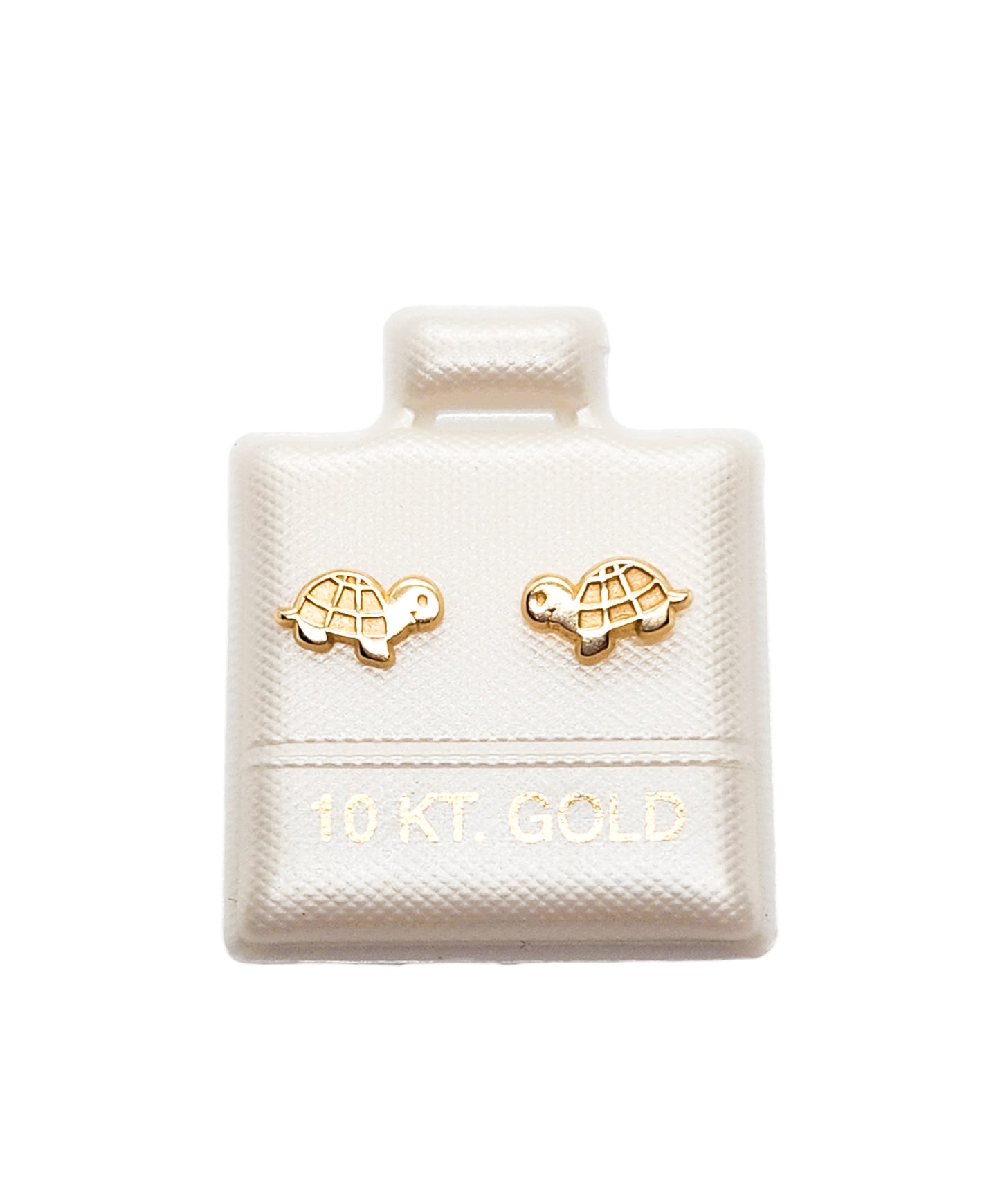 Par de broquel tortuga lisa oro 10k DORADO