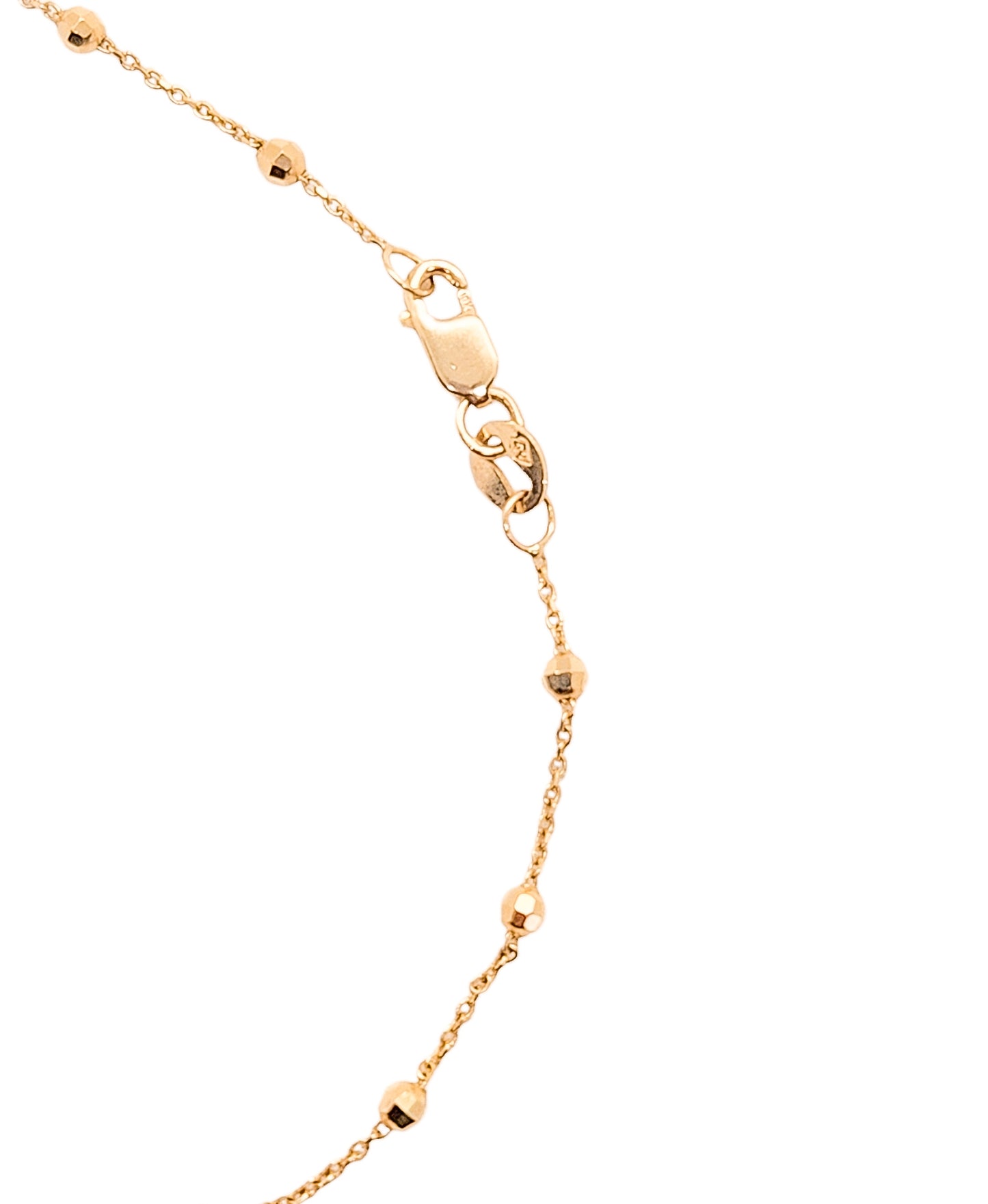 Tobillera de bolitas básica oro 10k