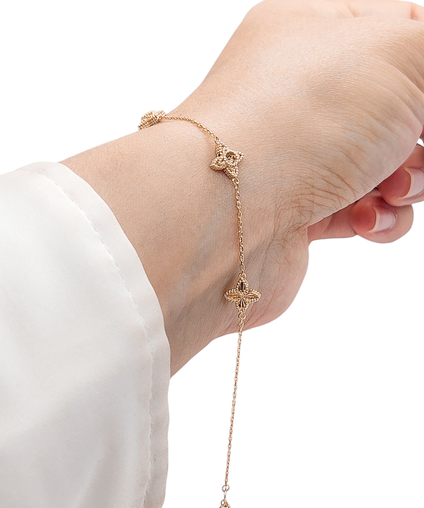 Pulsera Trébol oro 10k