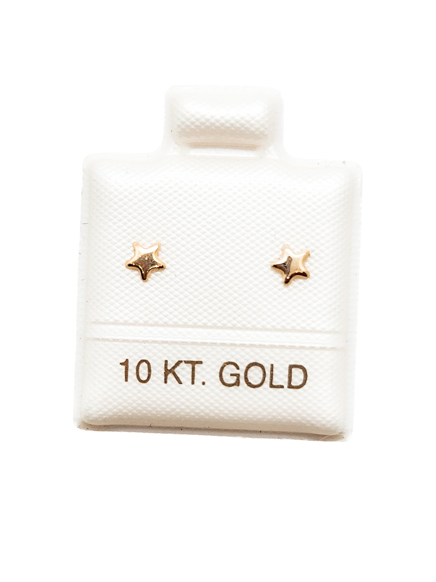 Par o Pieza de Broquel Estrella Mini Oro 10k DORADO