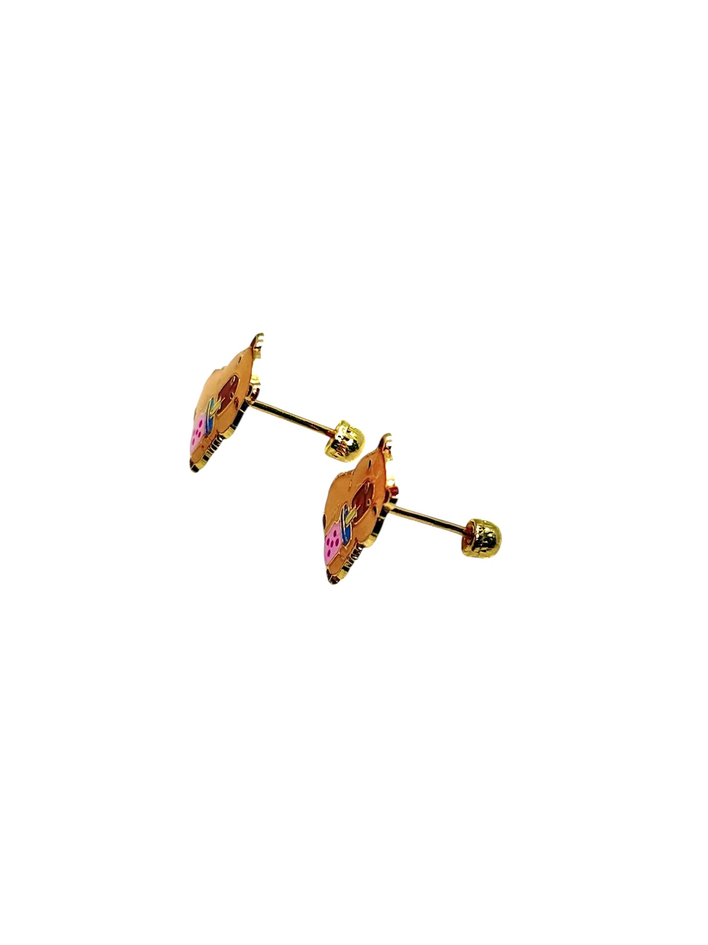 Par Broquel Capibara oro 10K