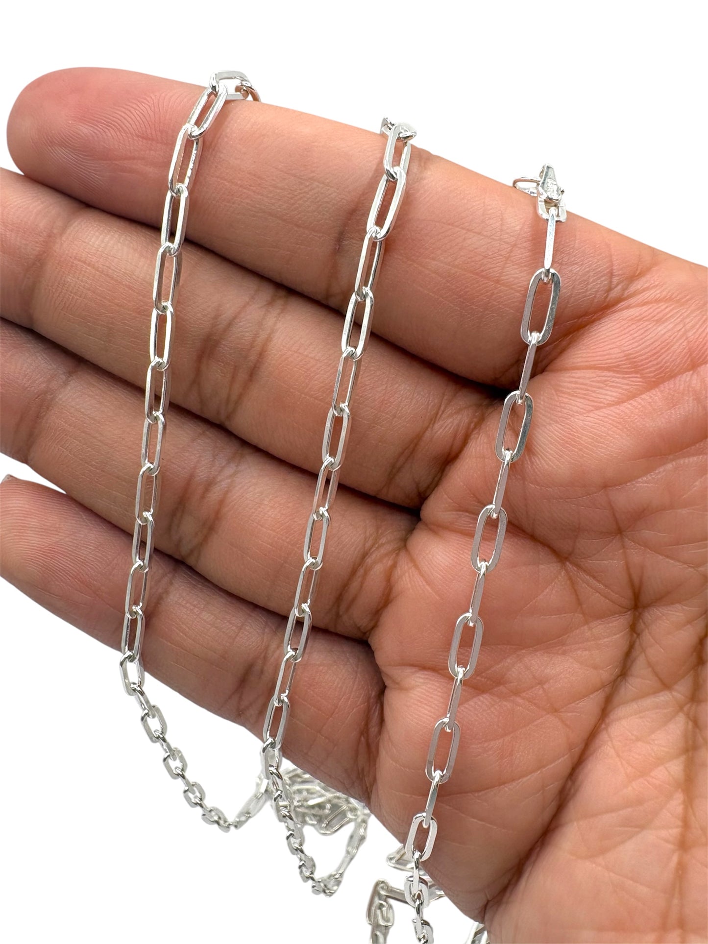 Cadena rectángulo Plata 925