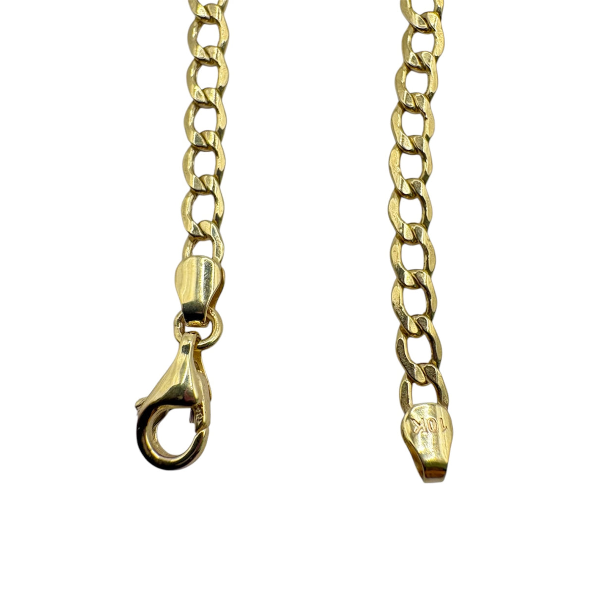 Pulsera barbada hecho de oro 10K