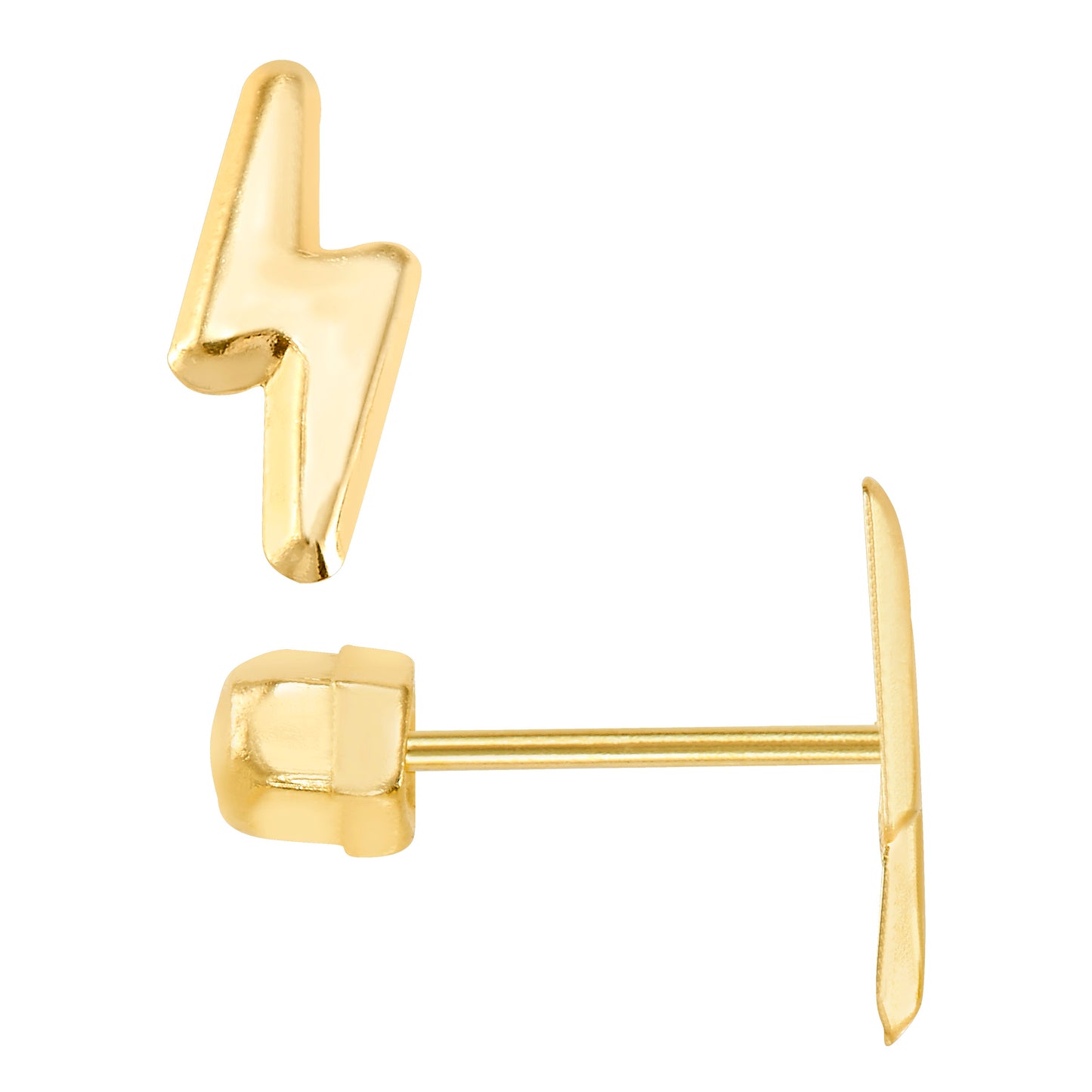 Par de Broquel rayo oro 10k DORADO