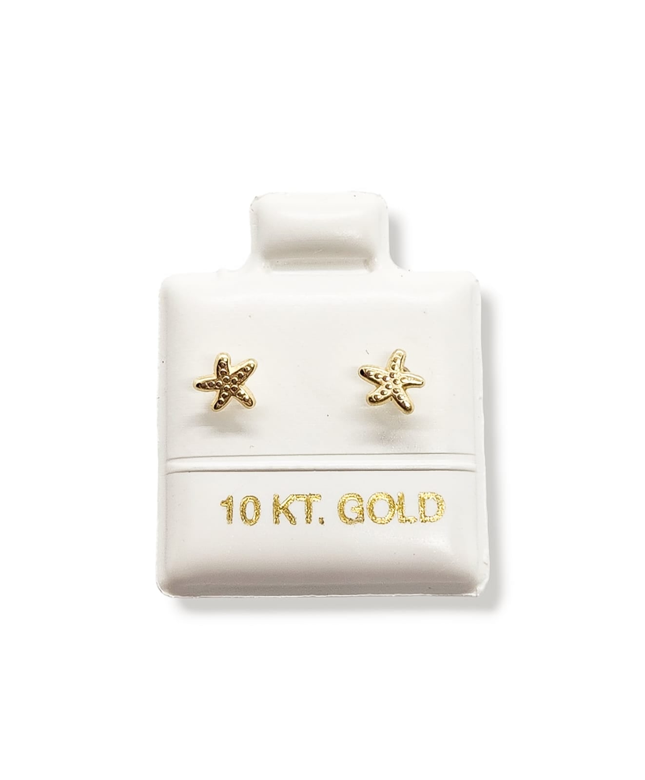 Par o Pieza de Broquel Estrella de Mar Mini Oro 10k