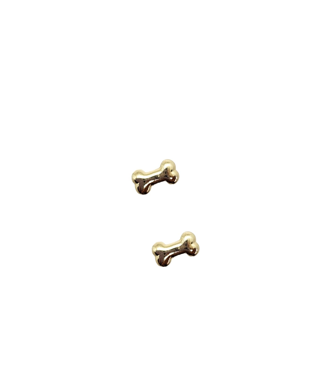 Par o Pieza de Broquel Mini Hueso Oro de 10k DORADO