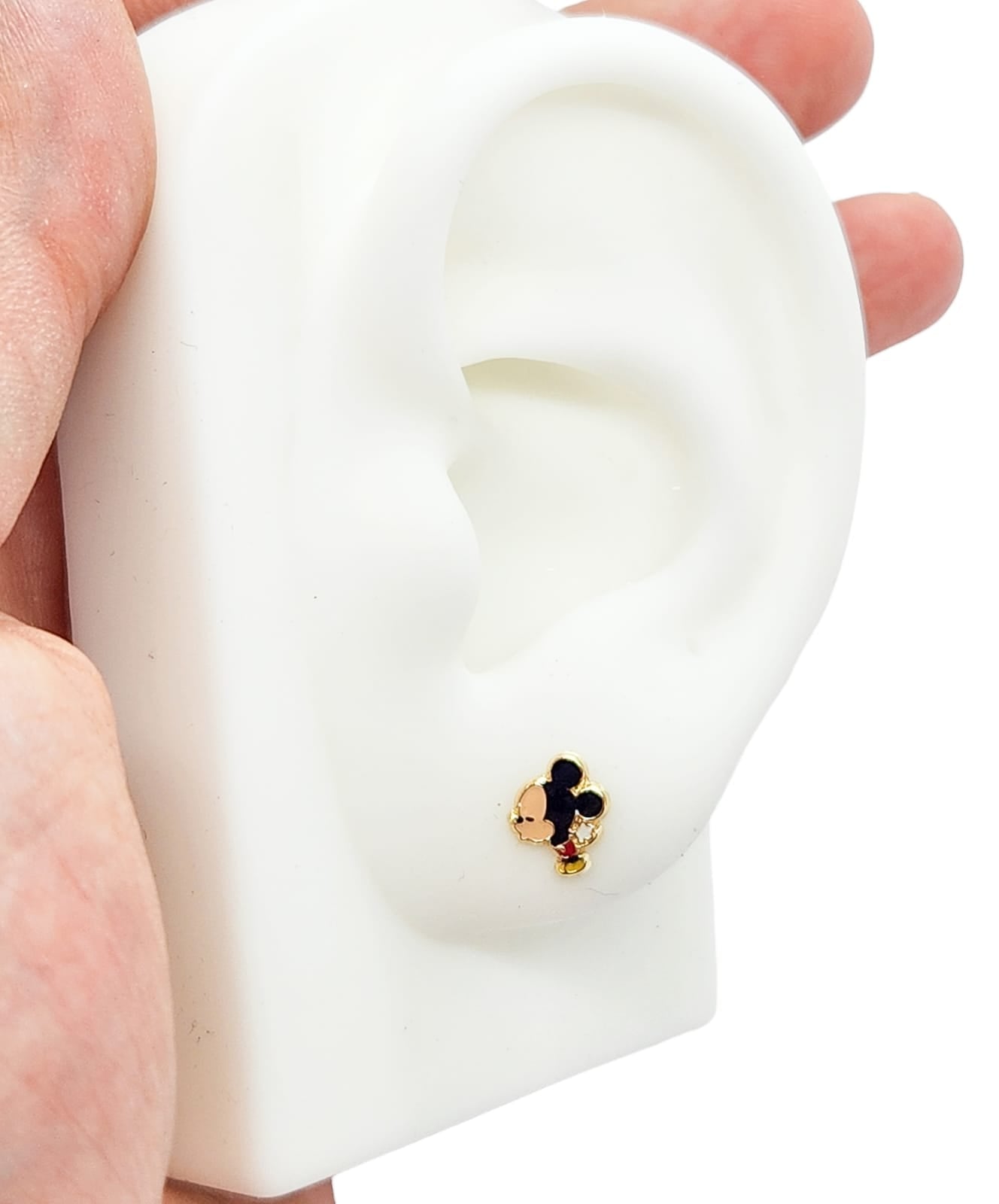 Par de Broquel pareja ratón oro 10k DORADO