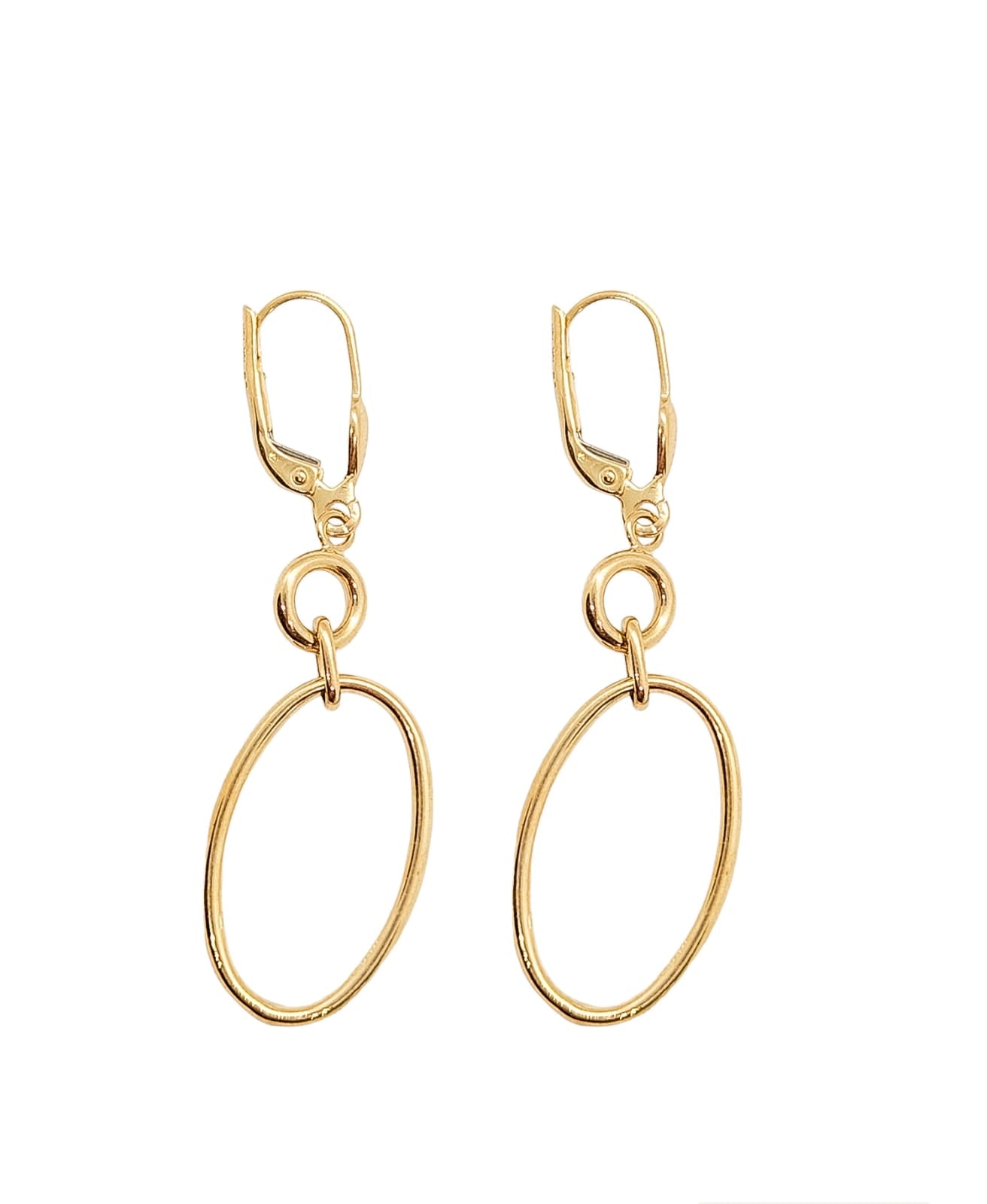 Aretes en forma de círculos tipo cadena