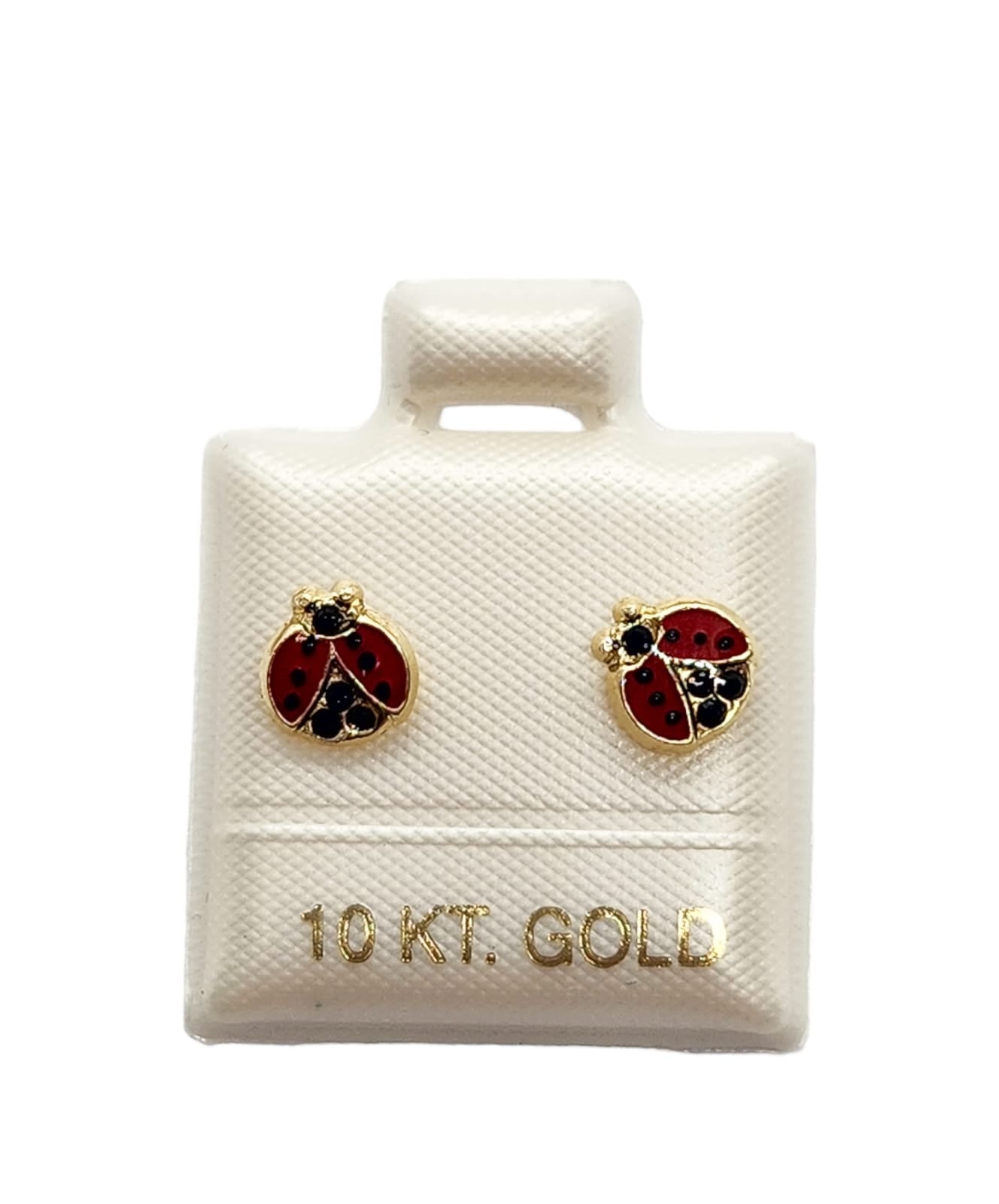 Par de Broquel catarina 2 TAMAÑOS esmalte oro 10k DORADO