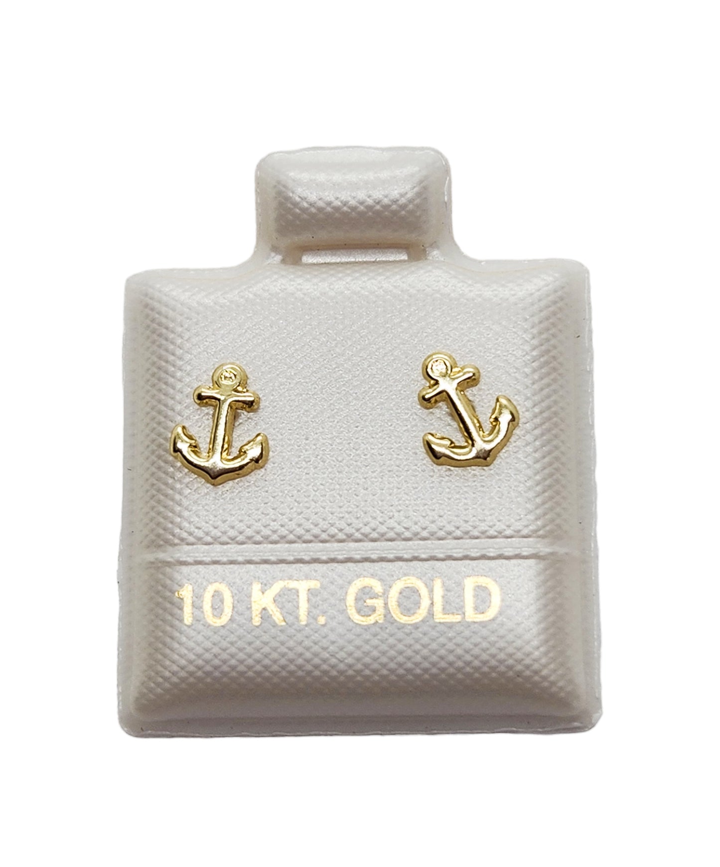 Par o Pieza de Broquel Ancla oro 10k DORADO