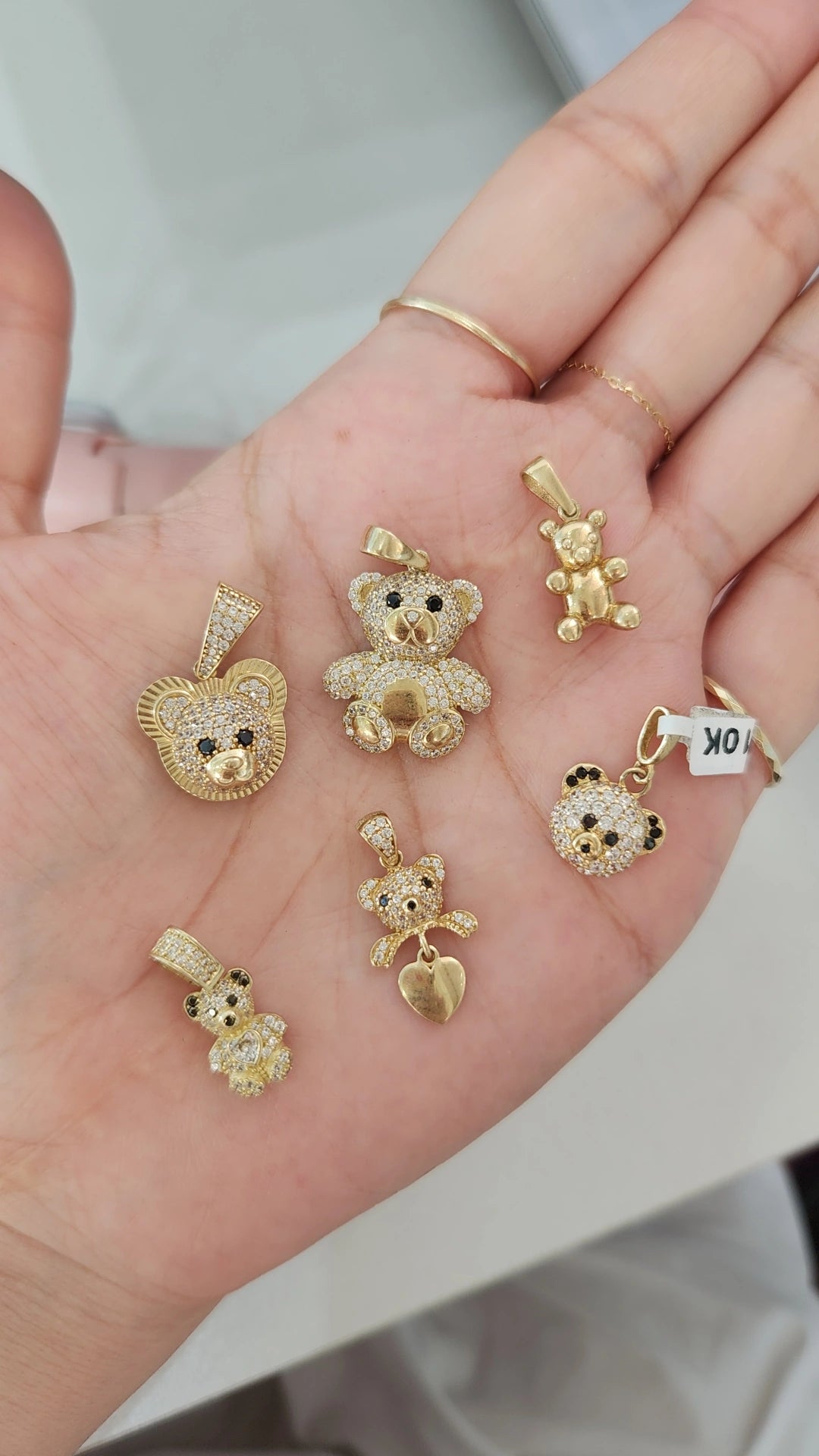 Dije osito completo con piedras oro 10k