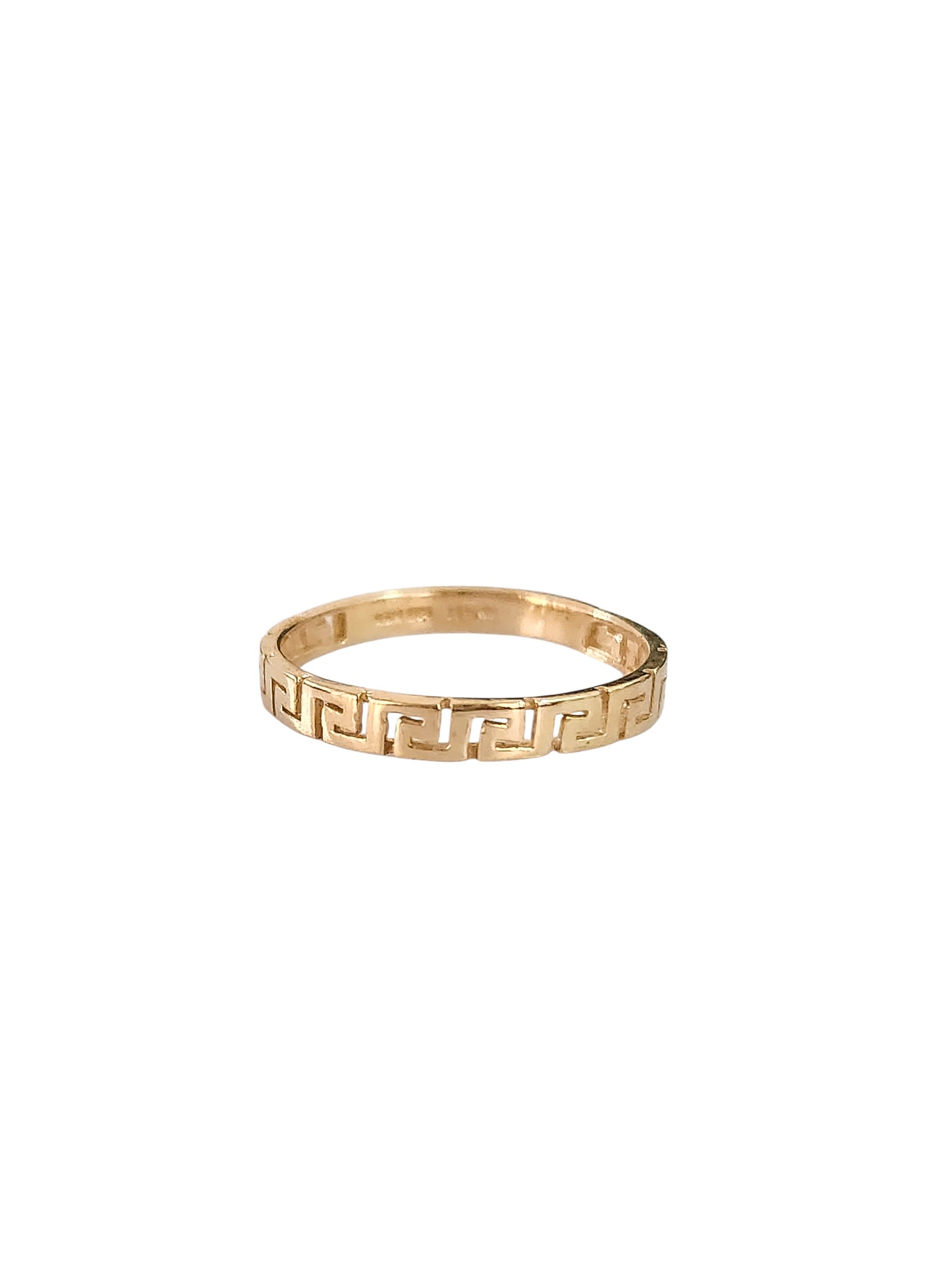 Anillo grecas oro 10k