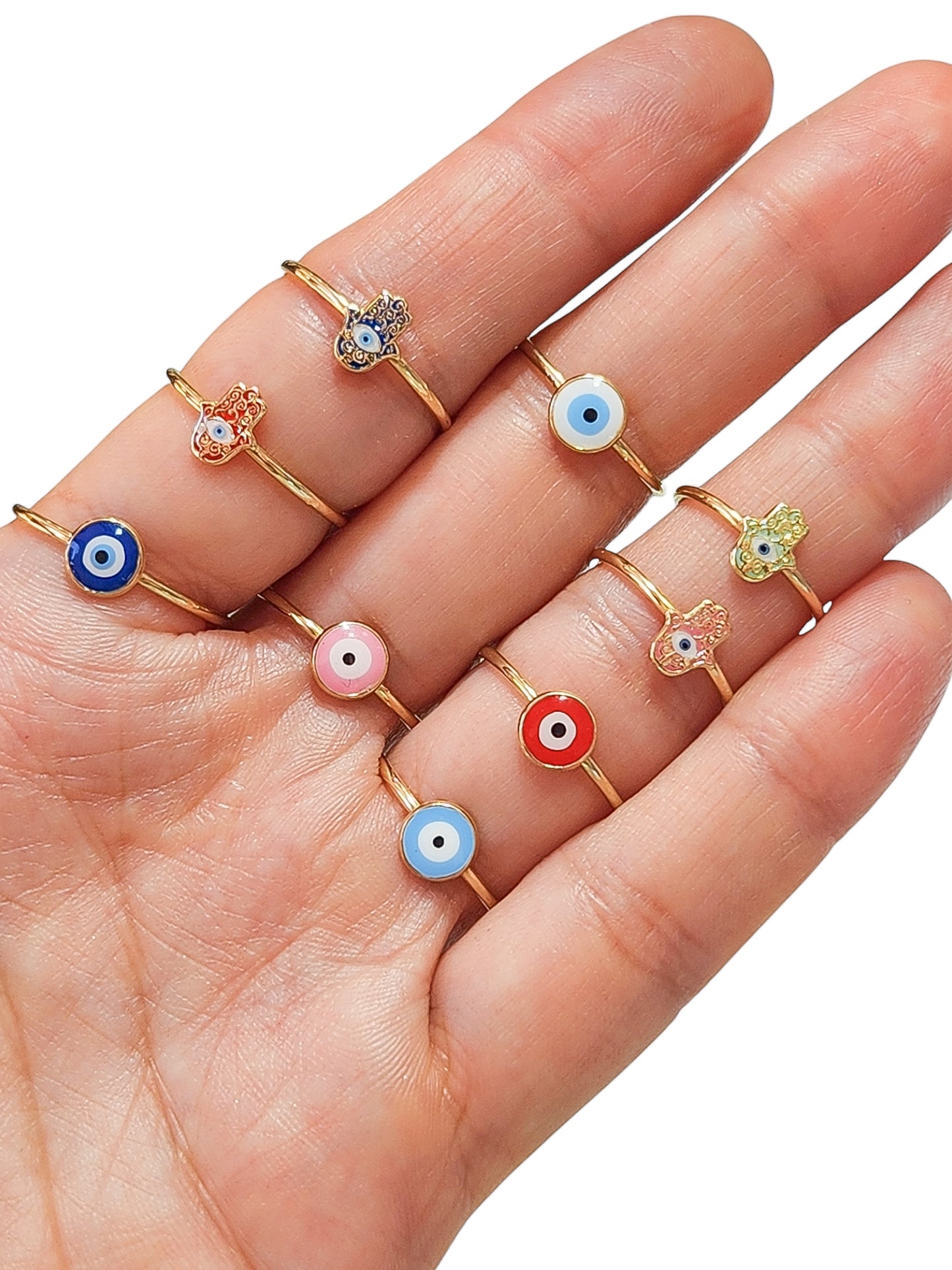 Anillo mano de fátima rosa