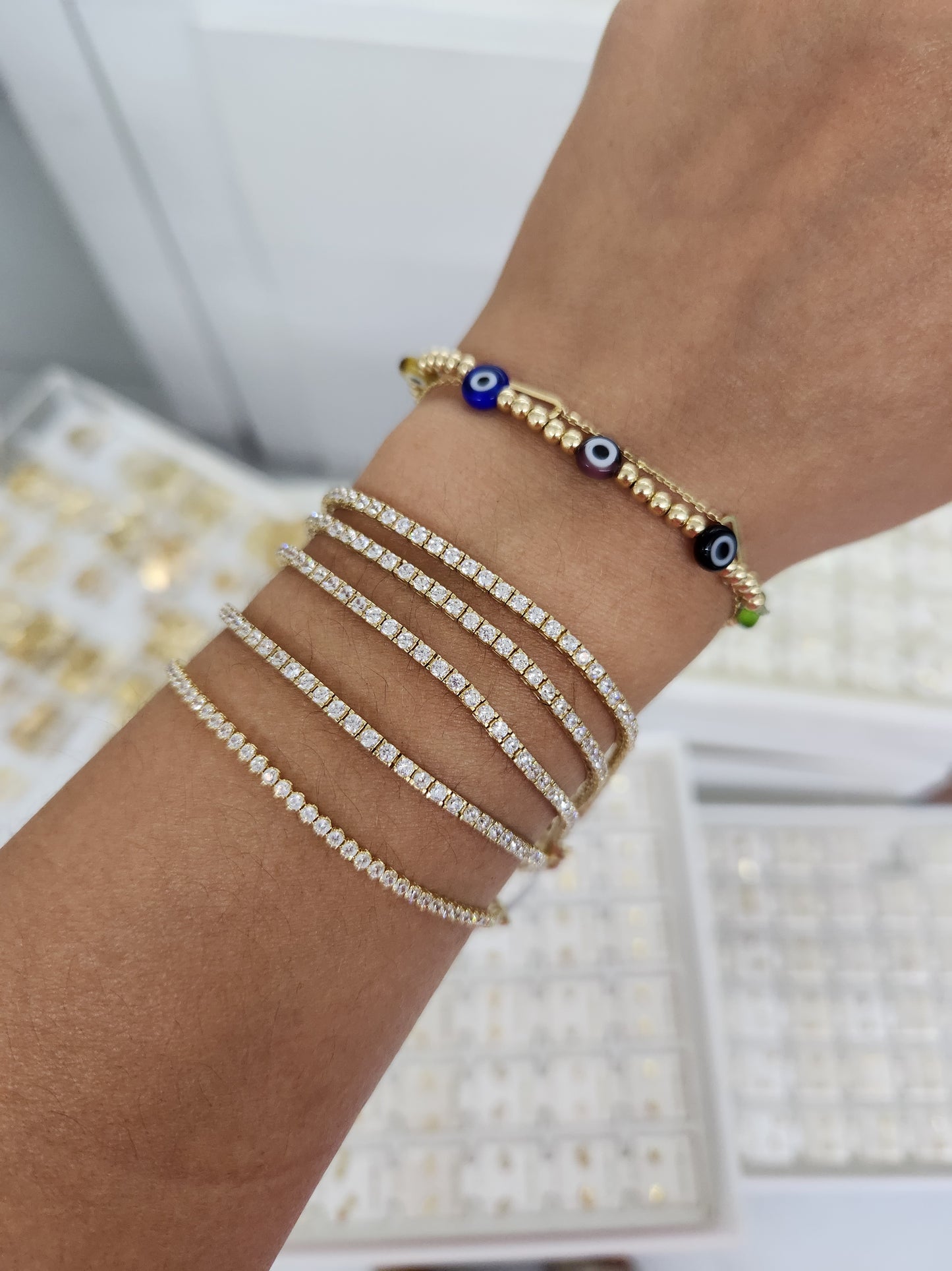 Pulsera tenis oro 10k