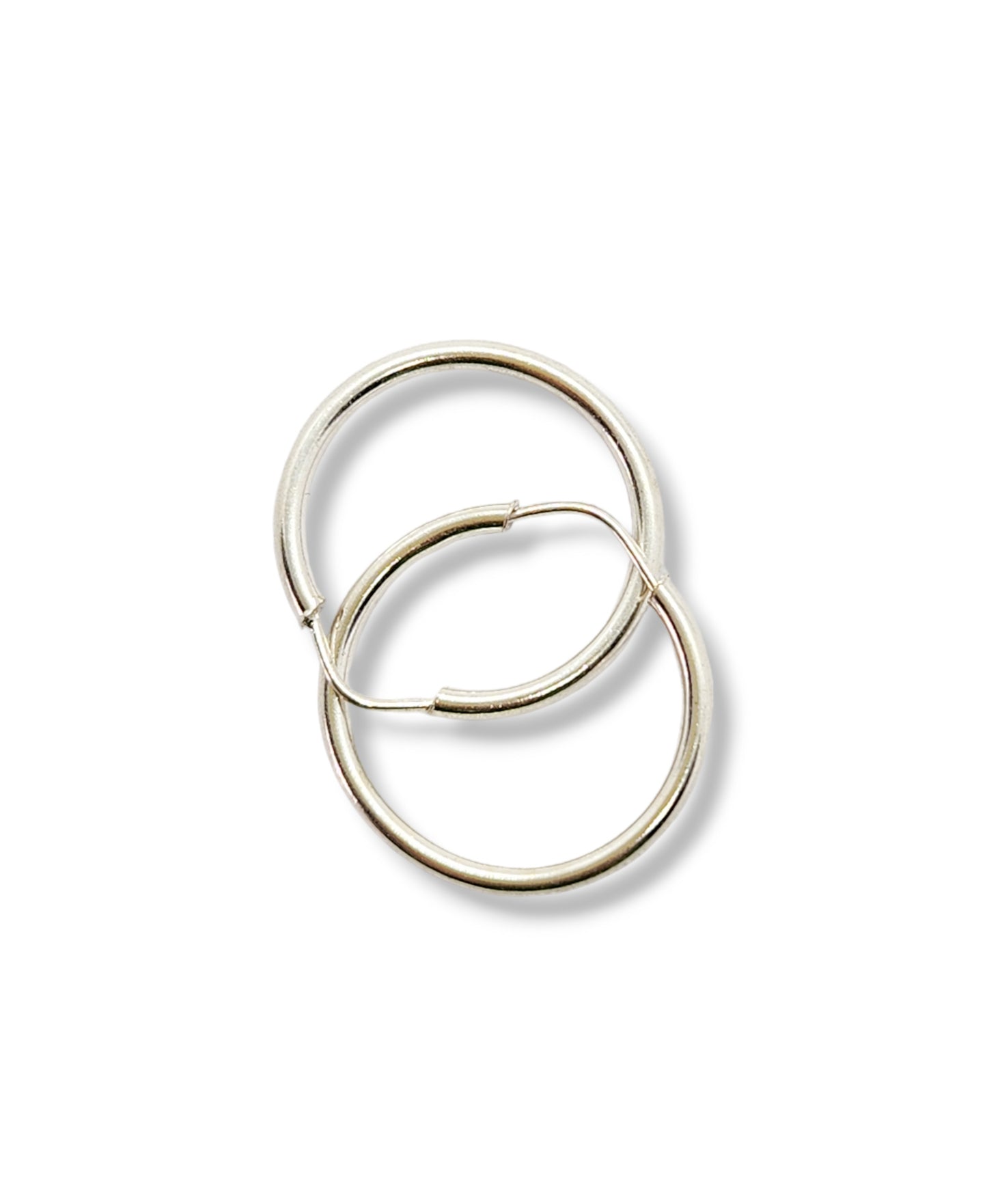 Par de arracadas gruesas plata 925