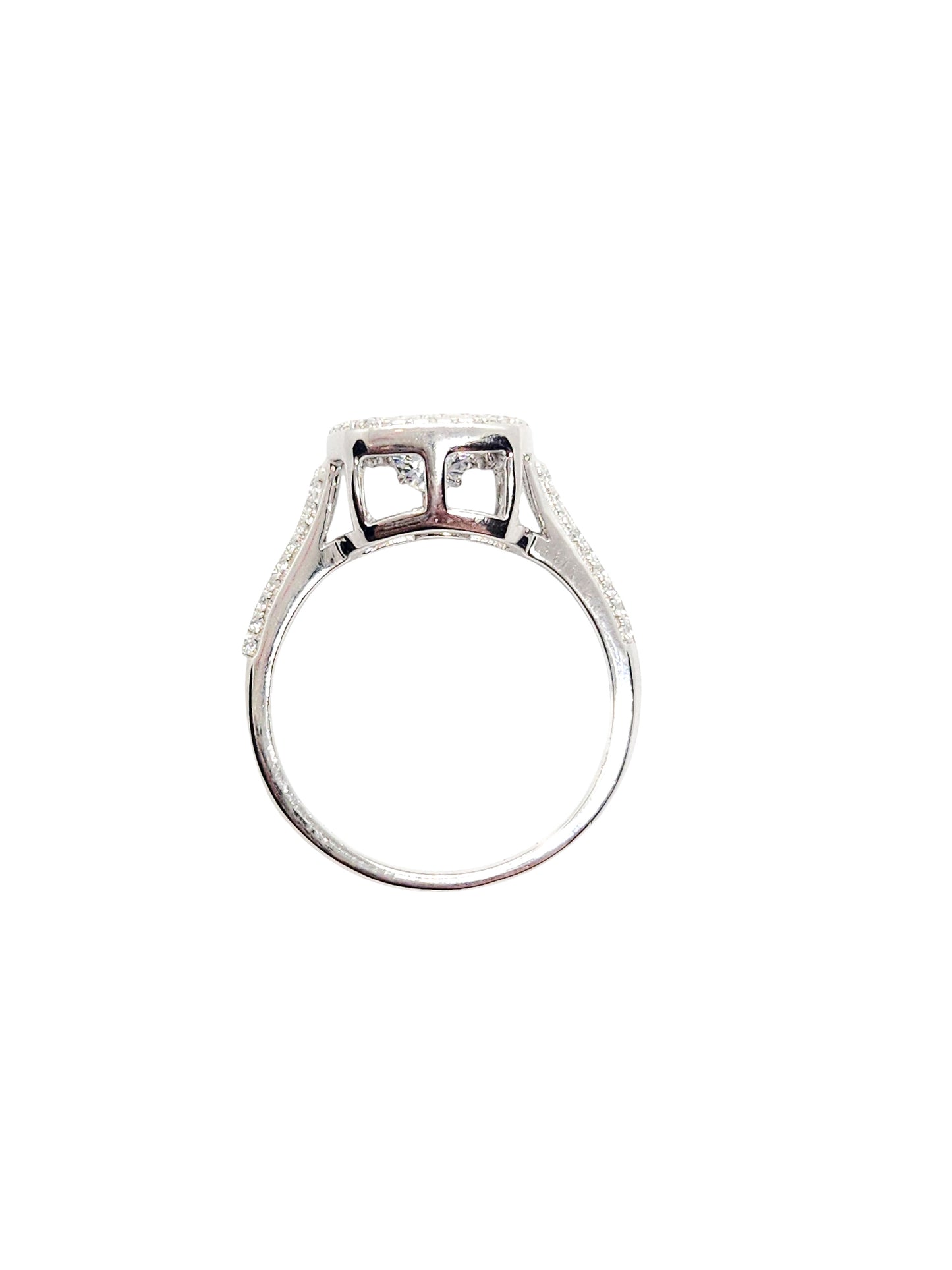 Solitario cuadrado giratorio plata 925 PREMIUM