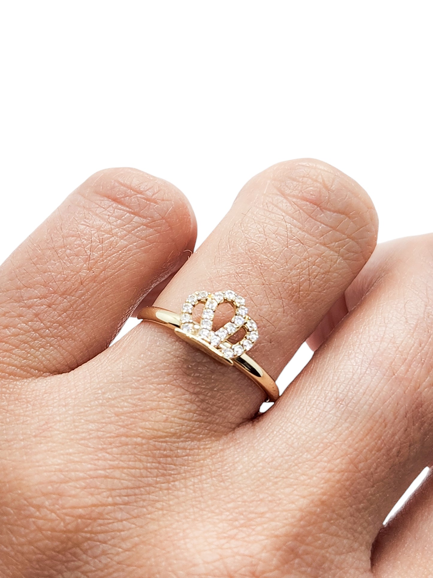 Anillo corona oro 10k