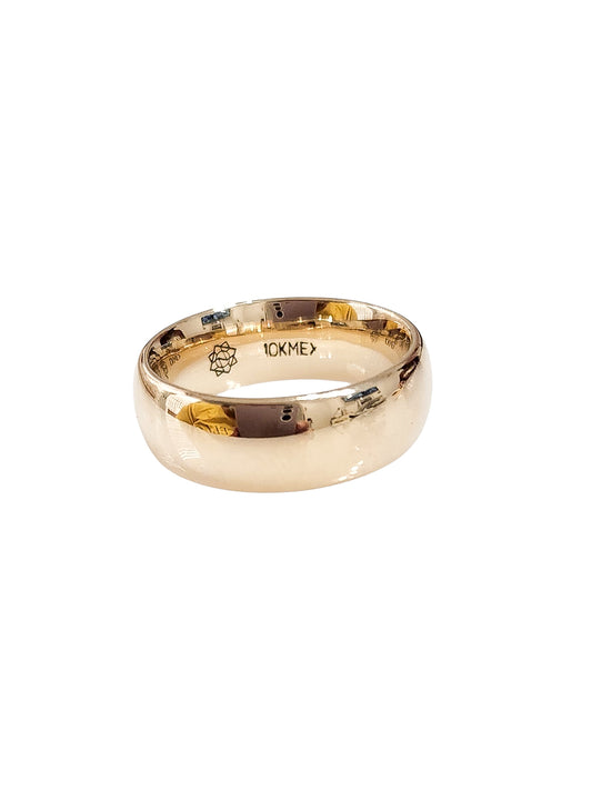 Anillo argolla lisa GRUESA oro amarillo 10k
