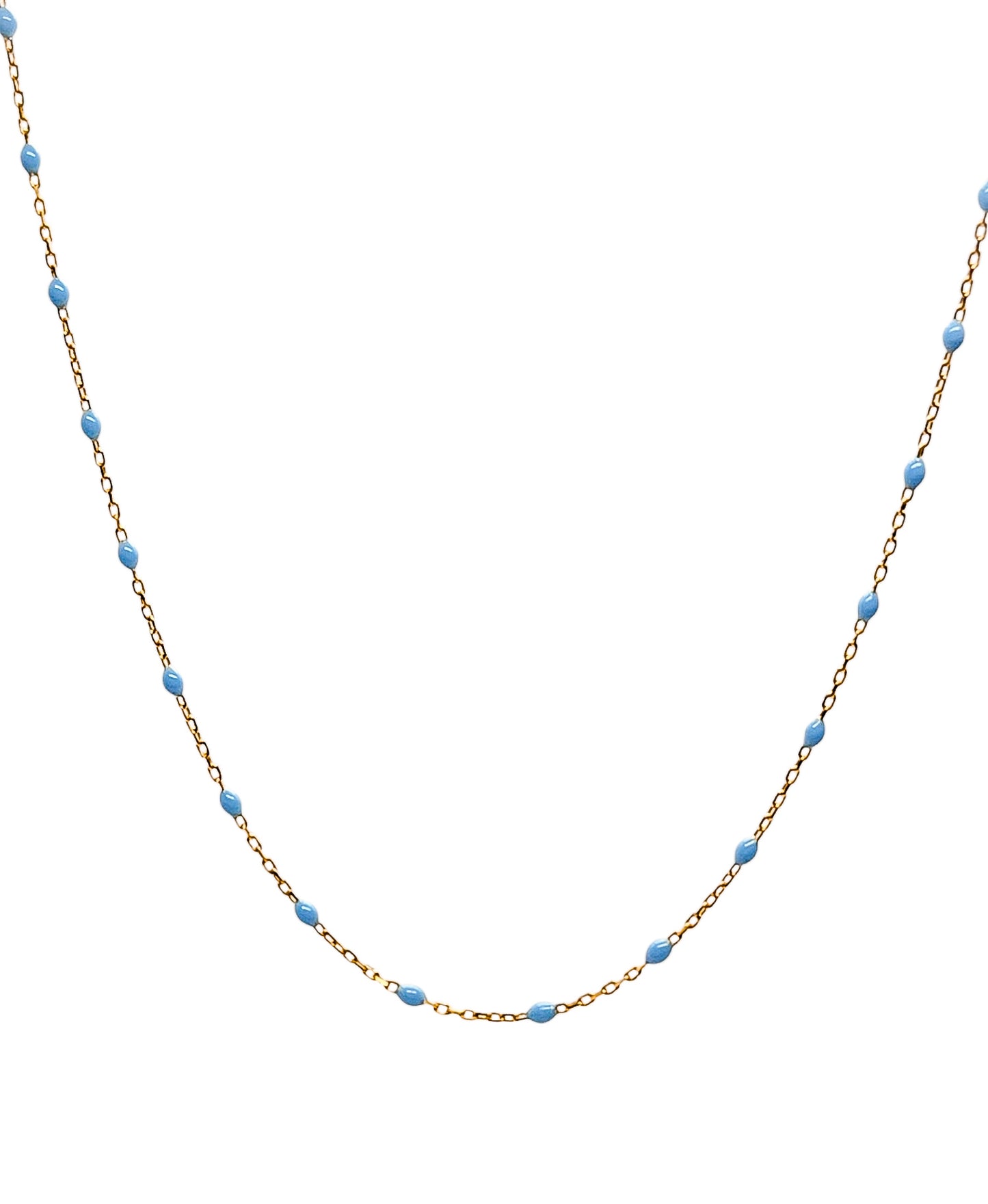 Gargantilla esmalte azul oro 10k