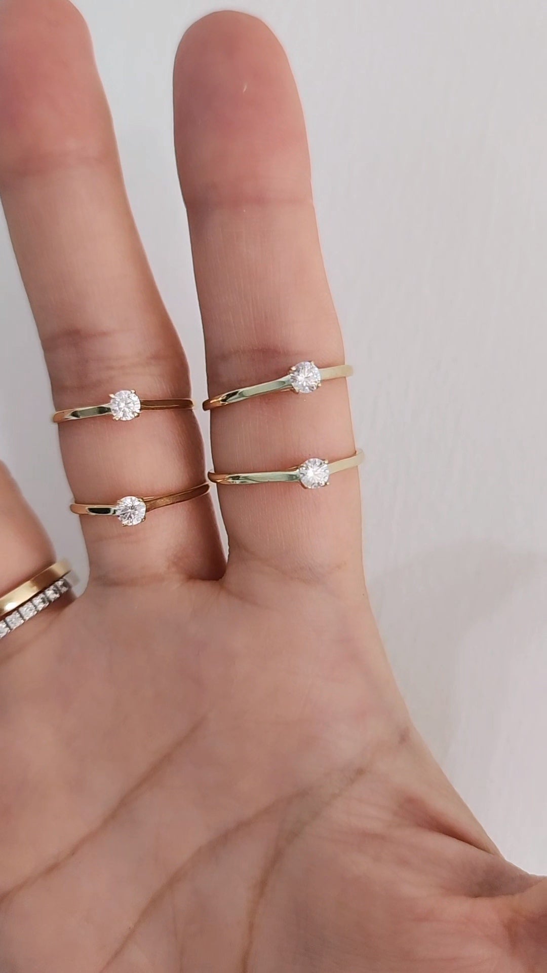 Anillo solitario oro 10k