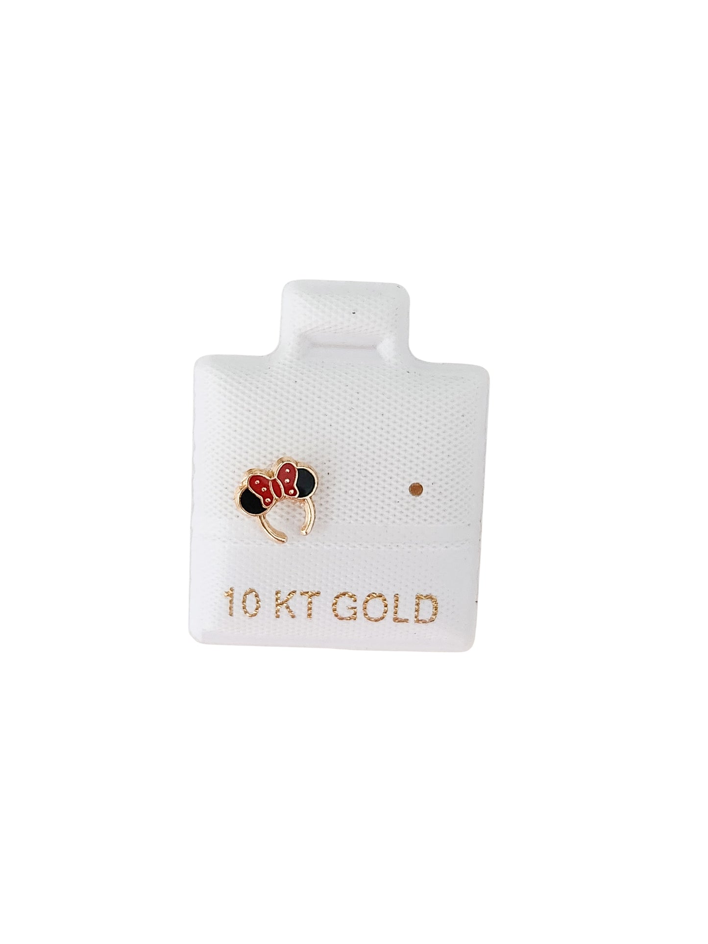 Par o pieza de Broquel diadema orejas mimi rojo oro 10k DORADO