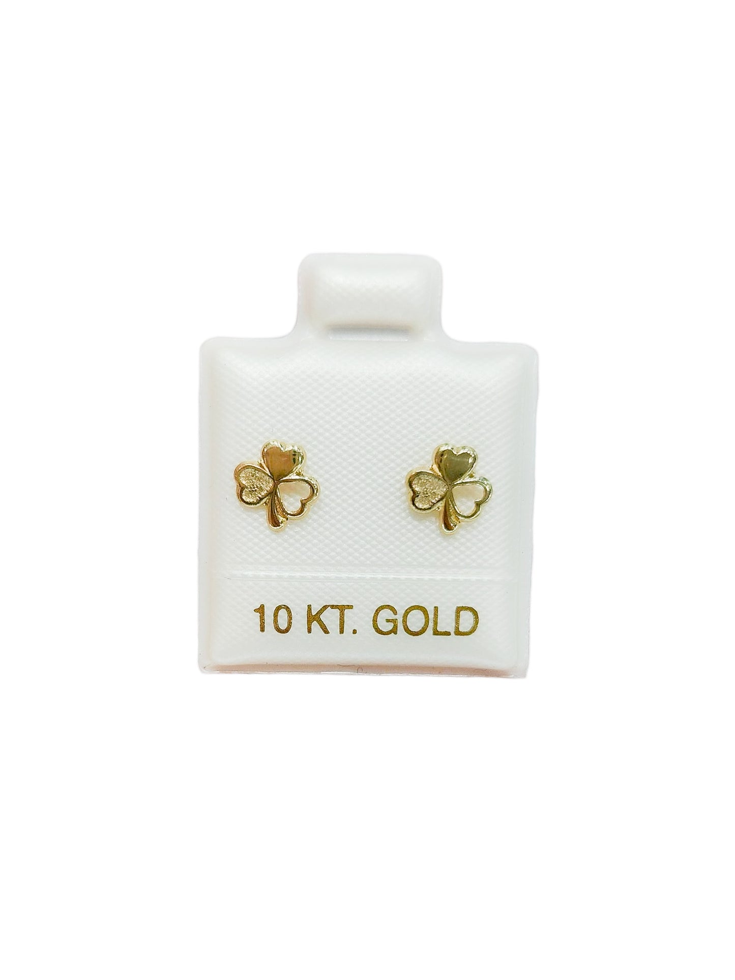 Par o Pieza trébol corazón oro 10k