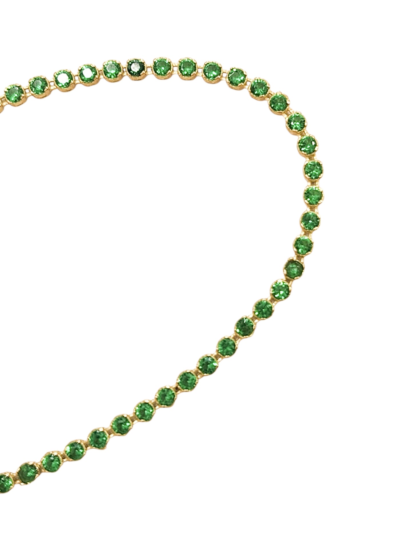 Pulsera tenis esmeralda oro amarillo oro 10k