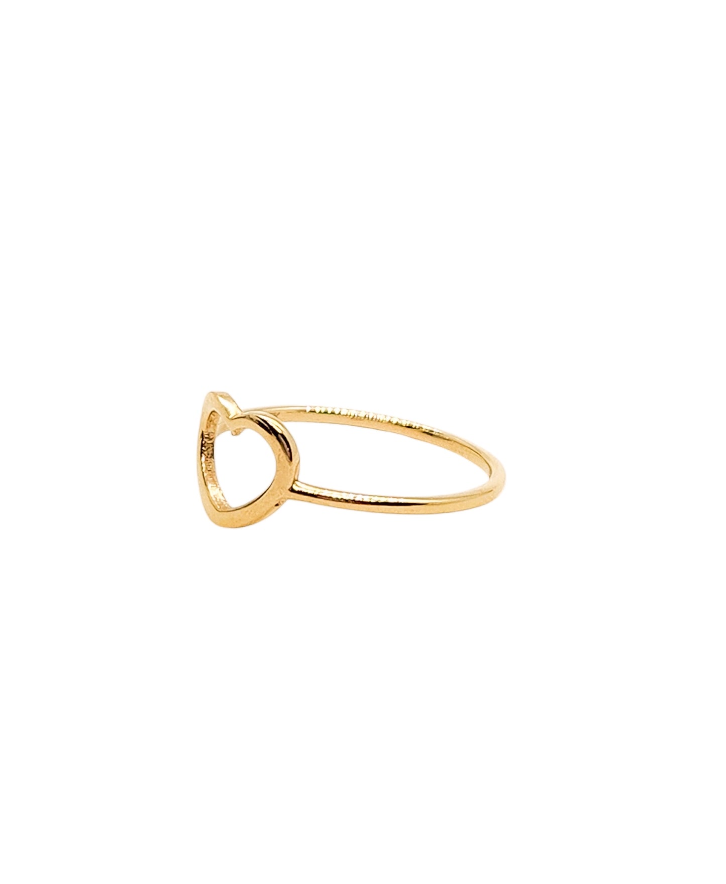 Anillo corazón contorno LOVE oro 10k